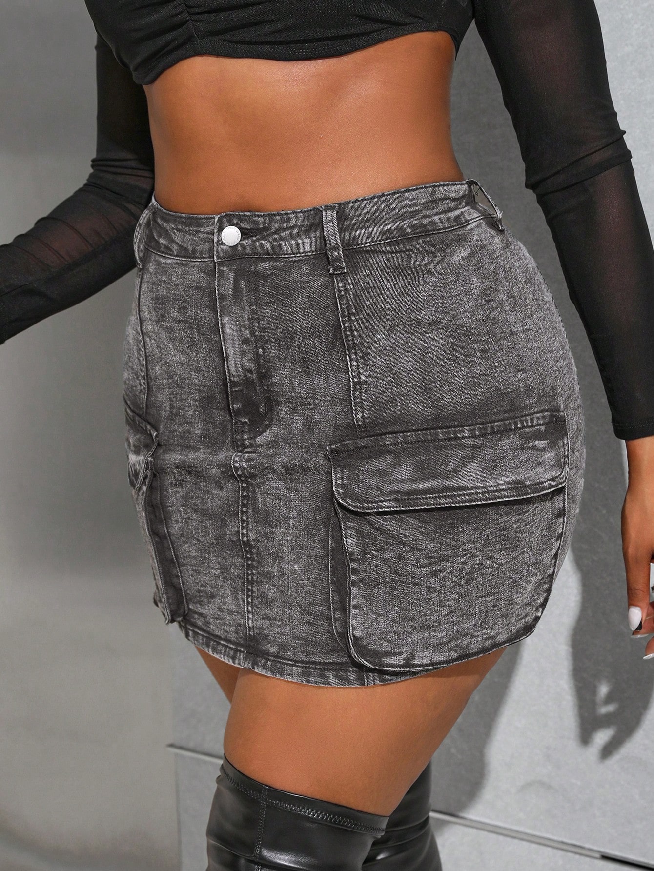 Plus Size Denim Skirts