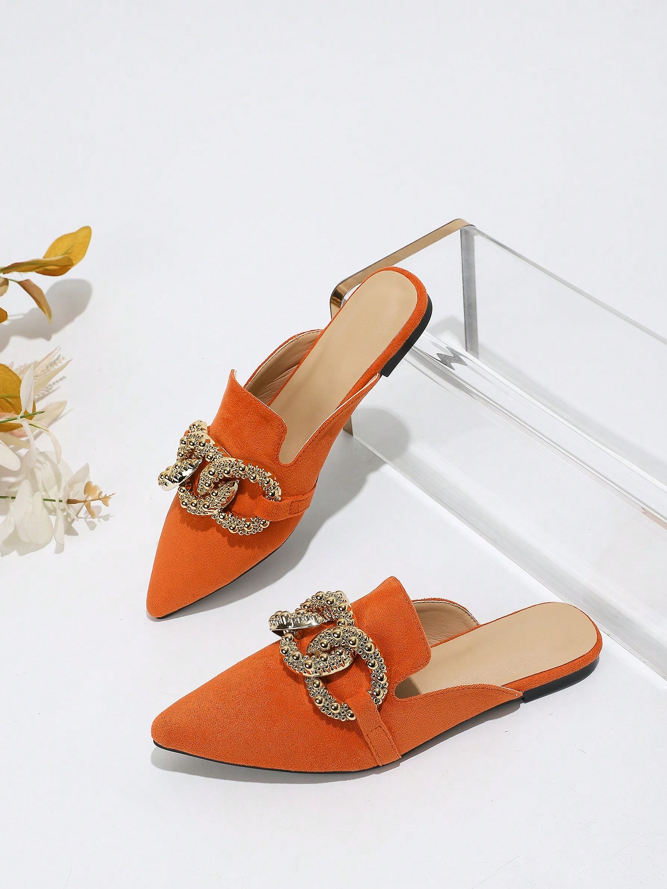 In Orange Women Flats