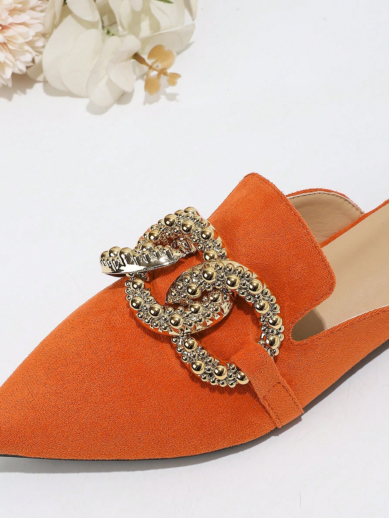 In Orange Women Flats