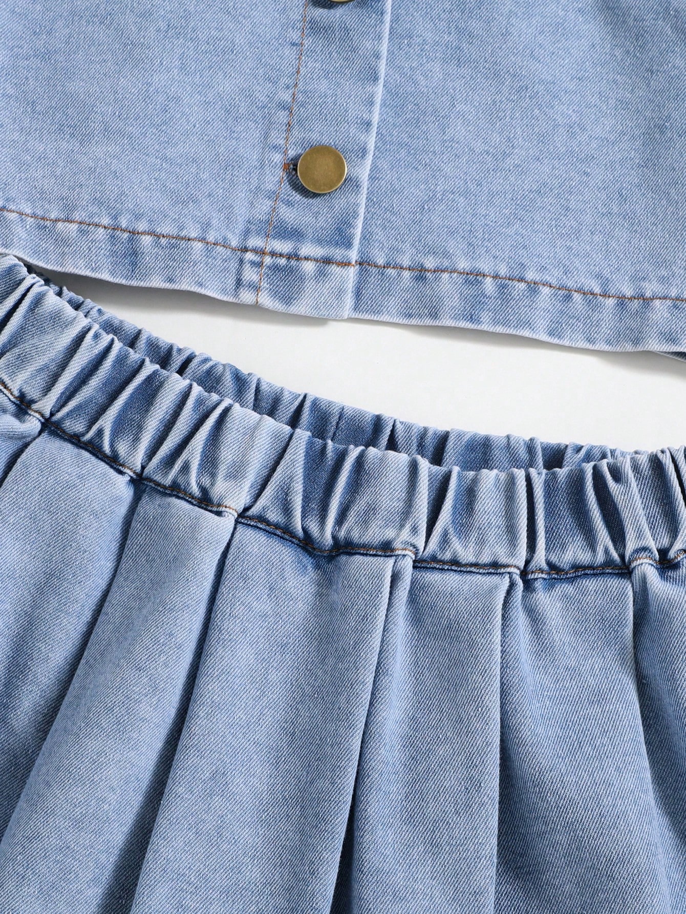 Tween Girls Denim Two-piece Outfits