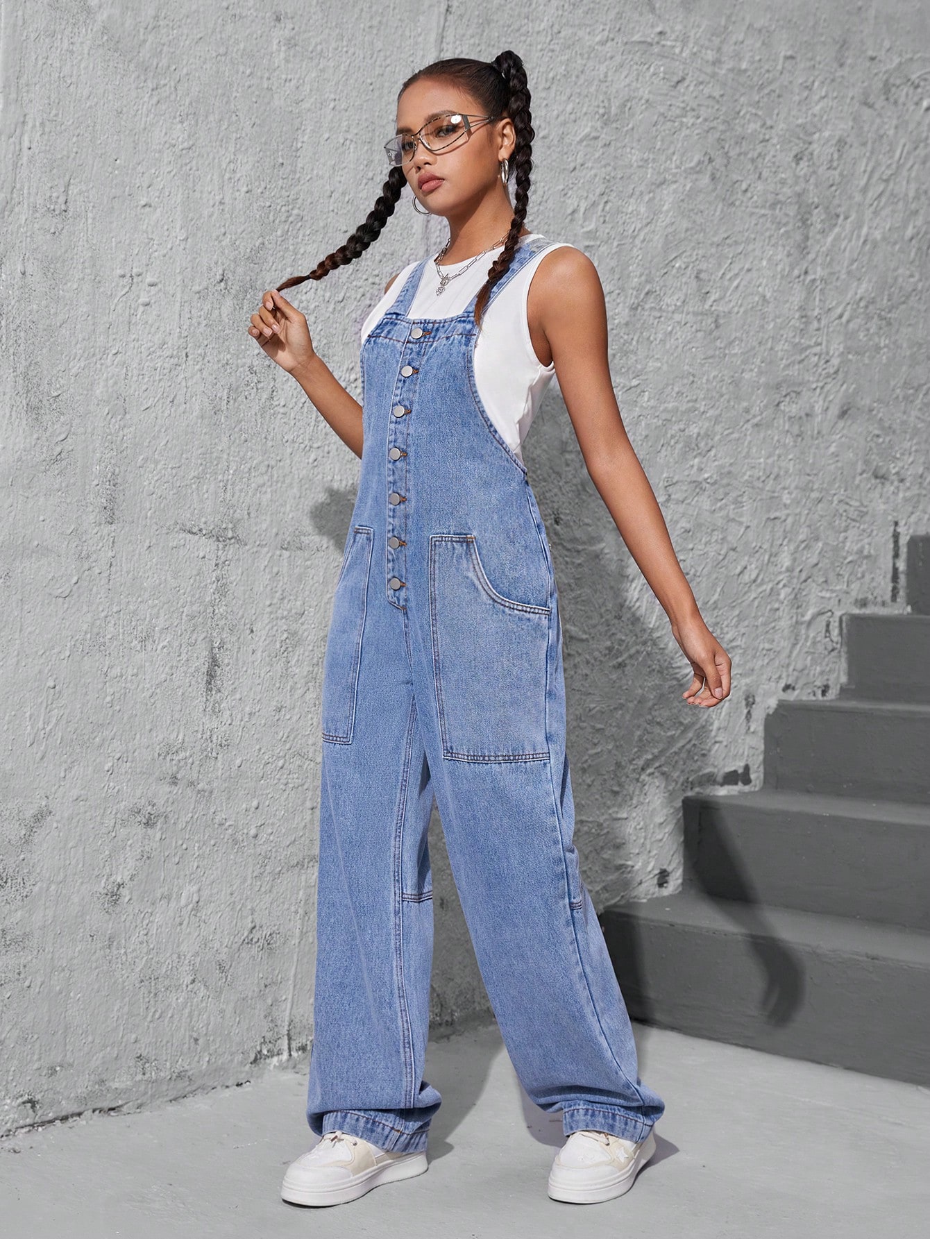 Teen Girls Denim Overalls & Jumpsuits