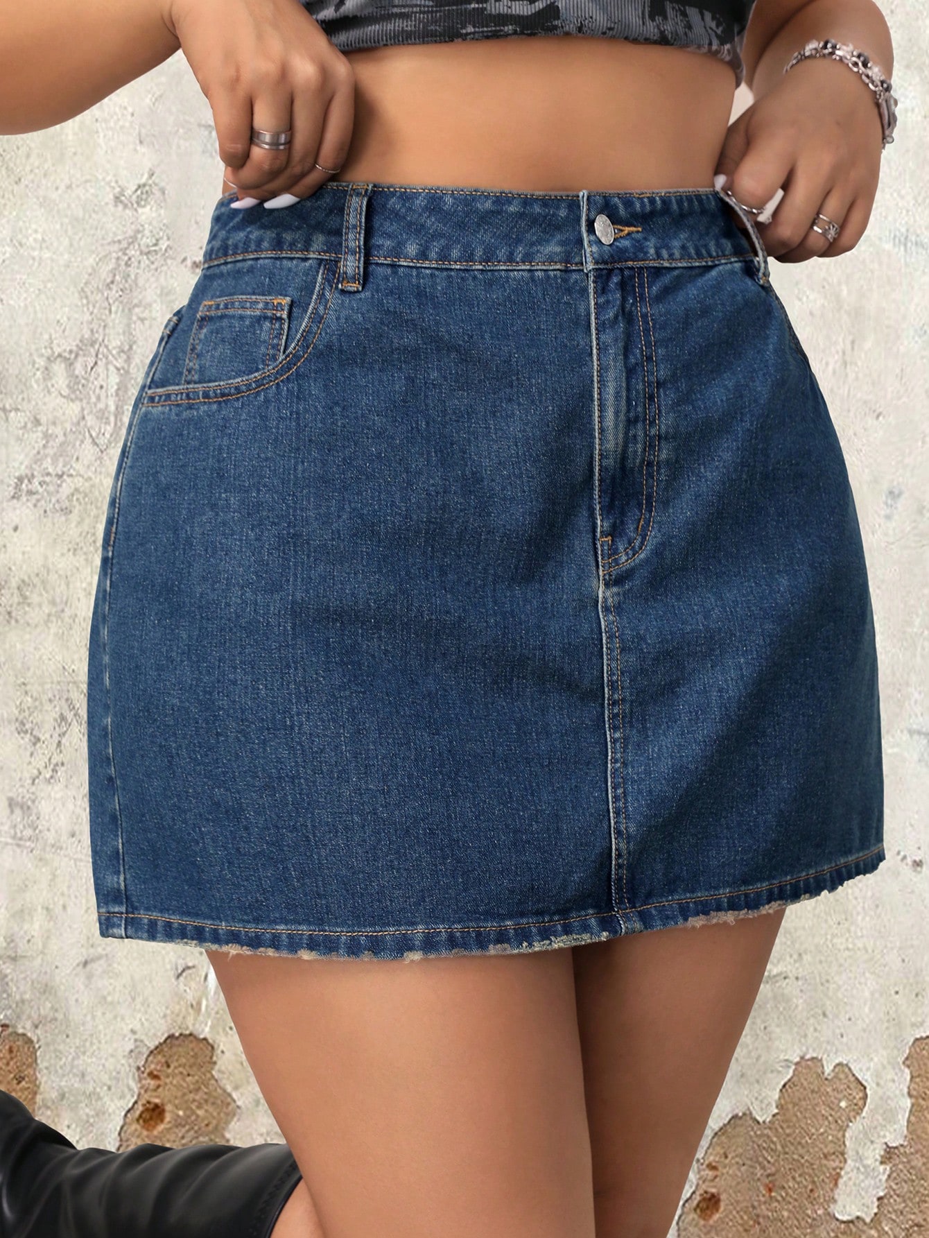 Plus Size Denim Skirts