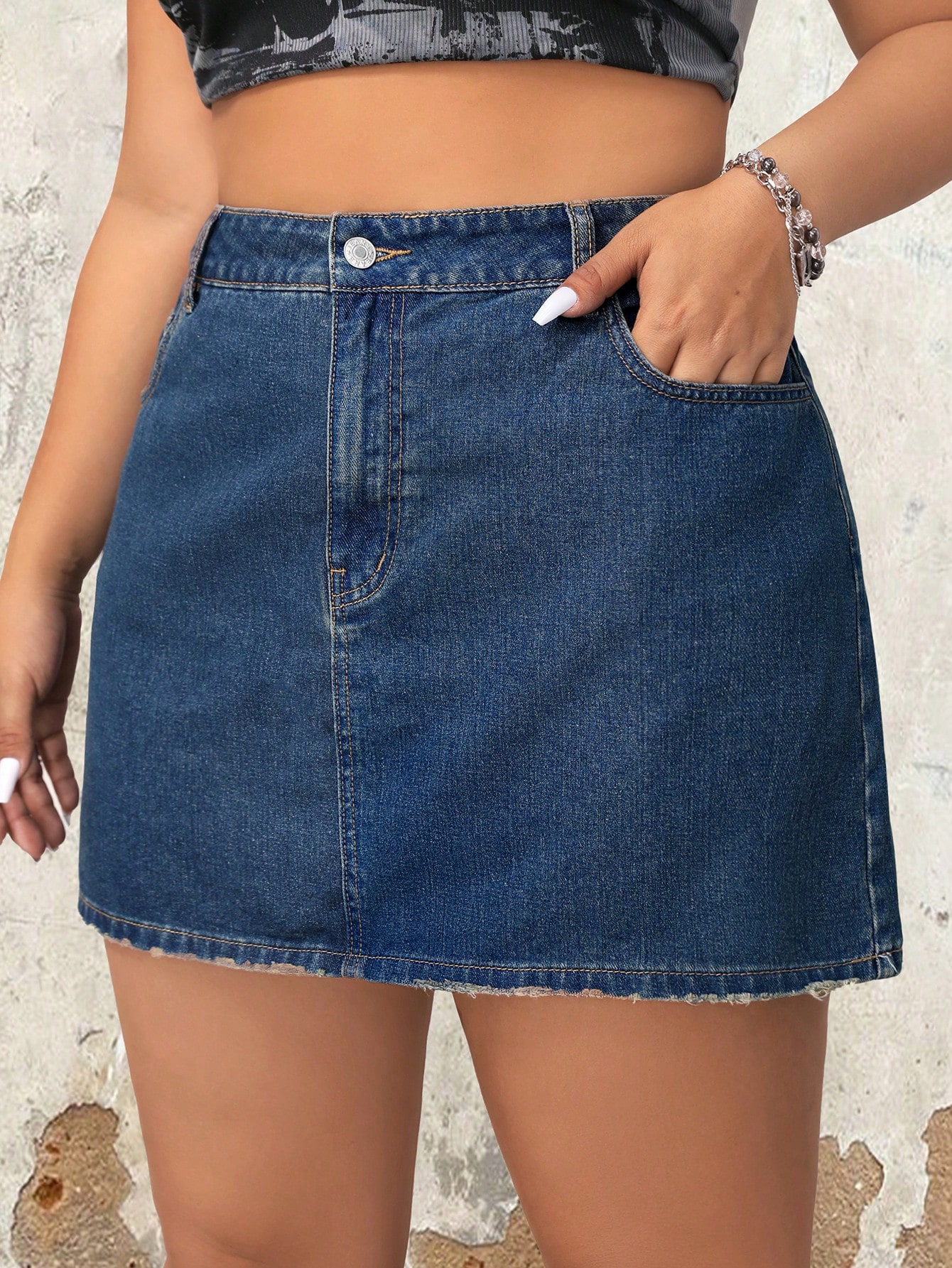 Plus Size Denim Skirts