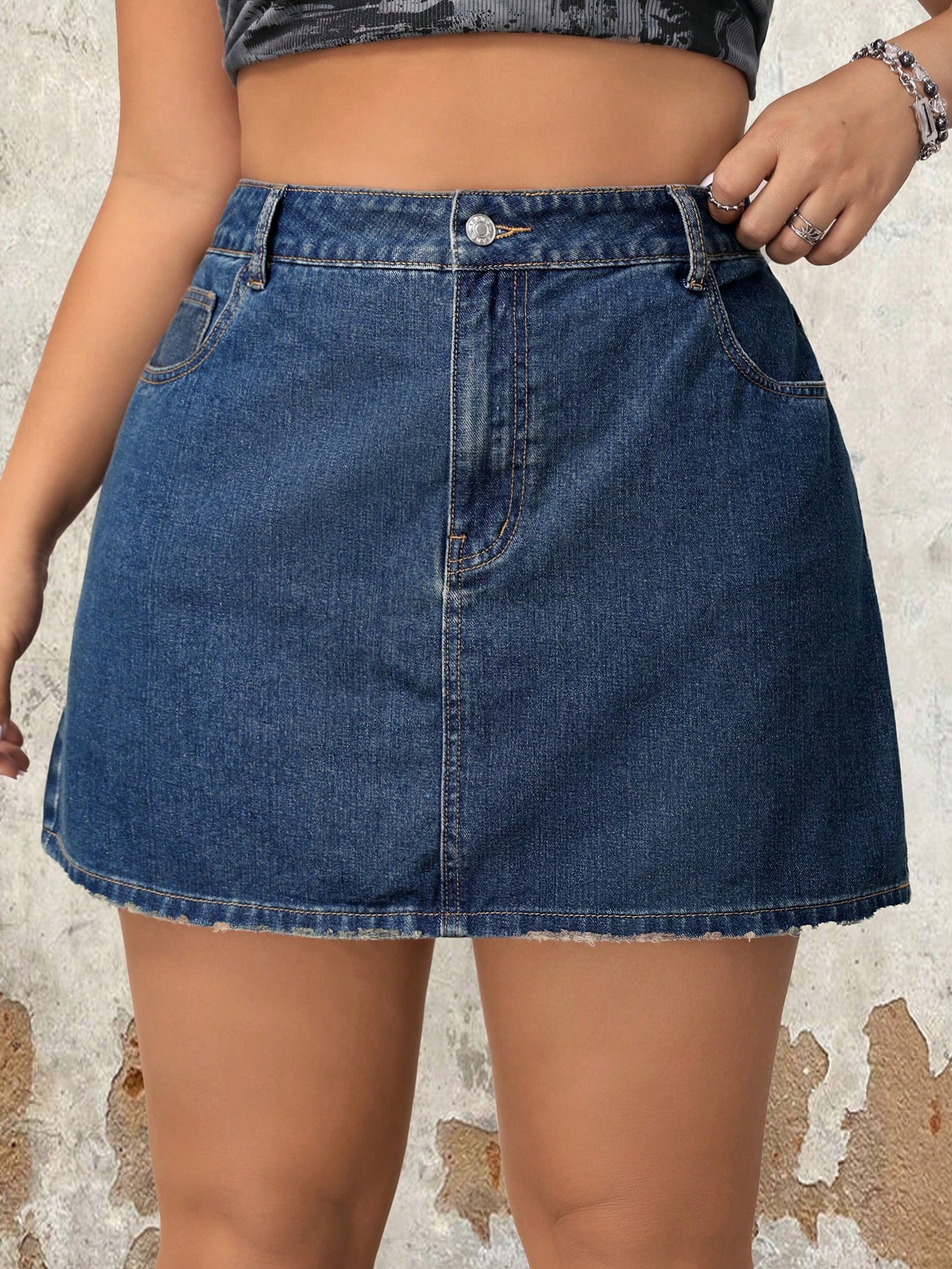 Plus Size Denim Skirts