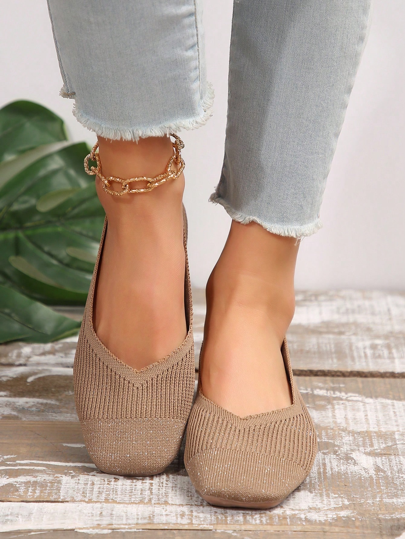 In Apricot Women Flats