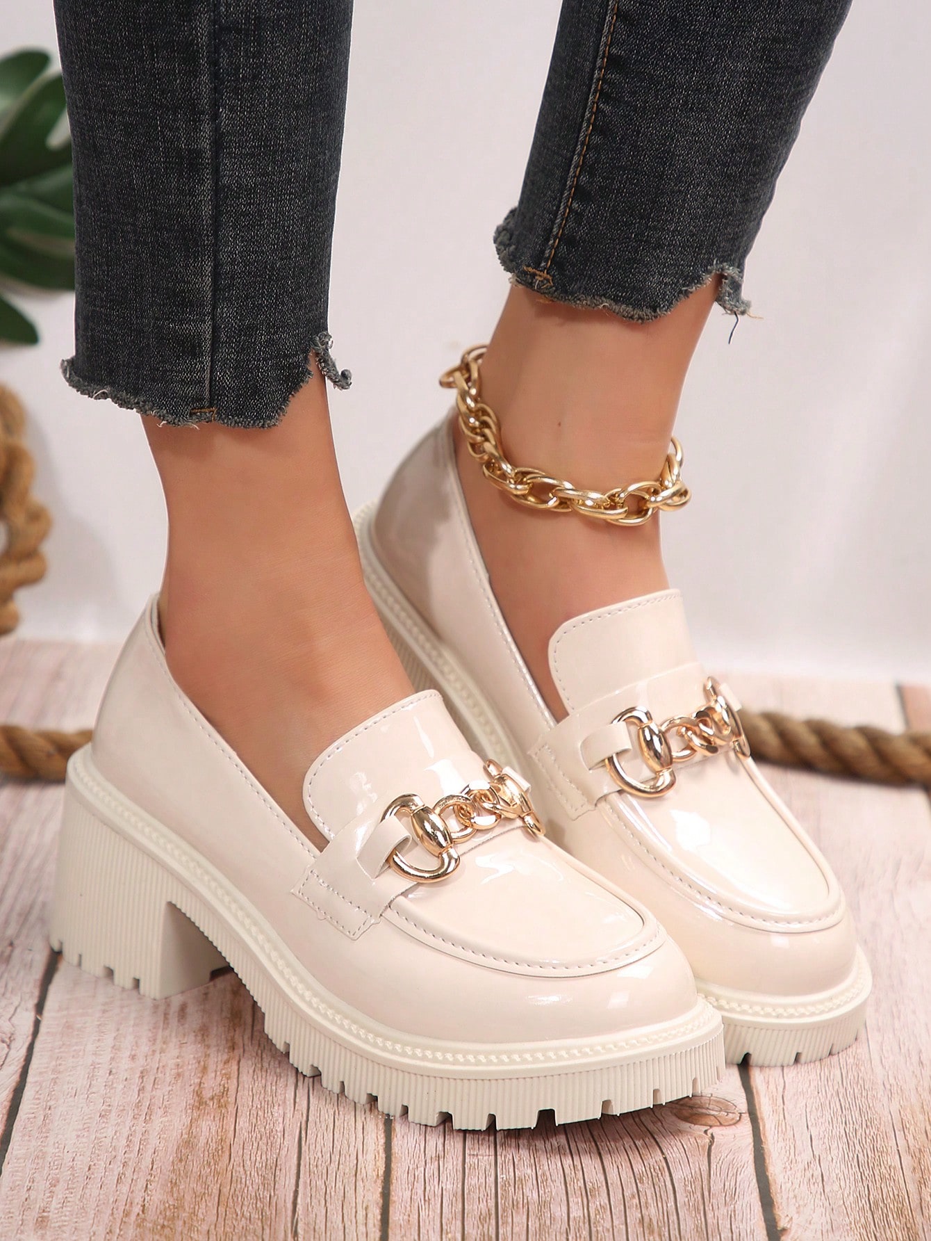 In Beige Women Wedges & Flatform