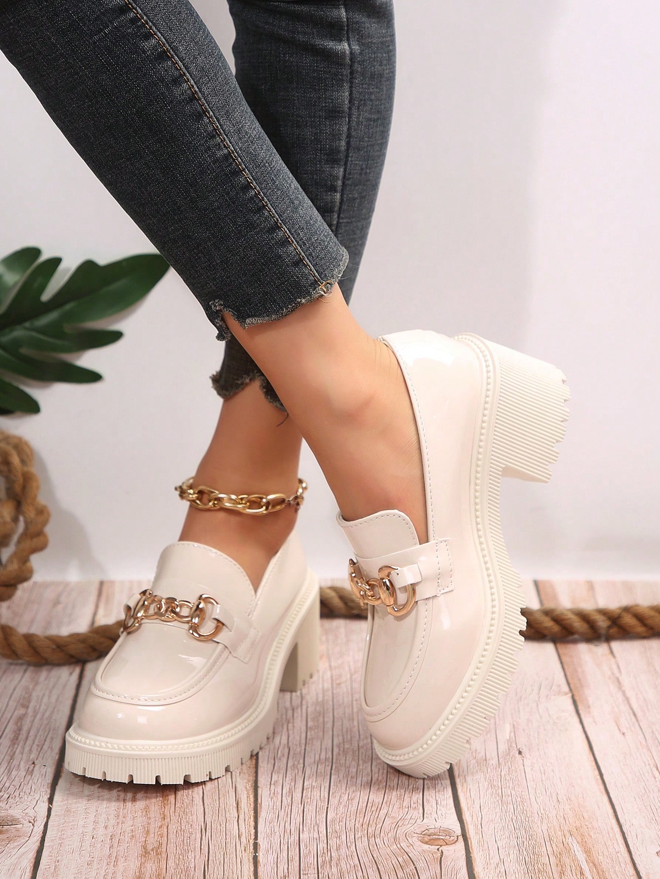 In Beige Women Wedges & Flatform