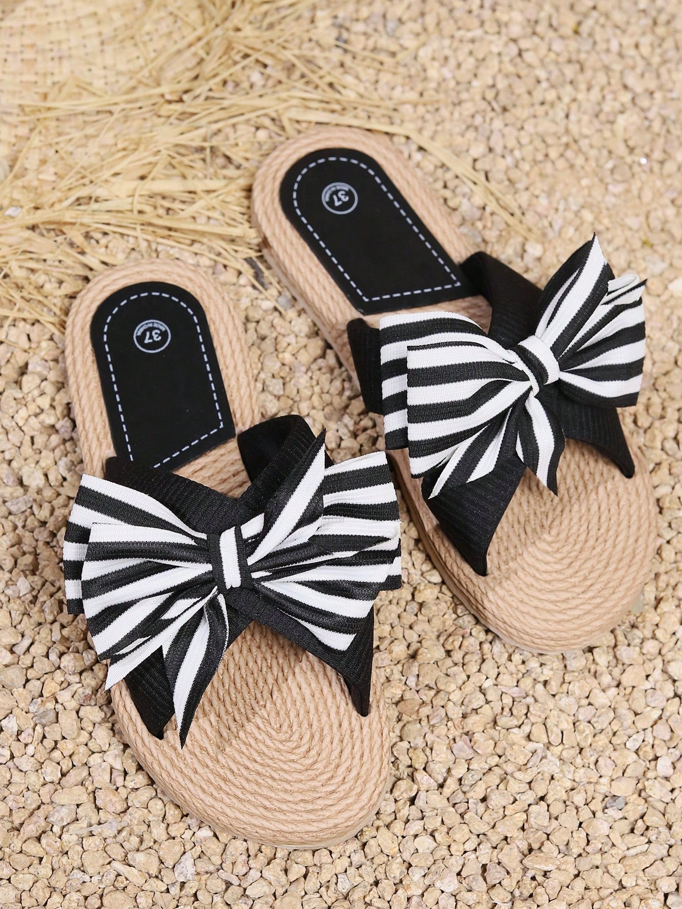 In Black and White Women Sandals