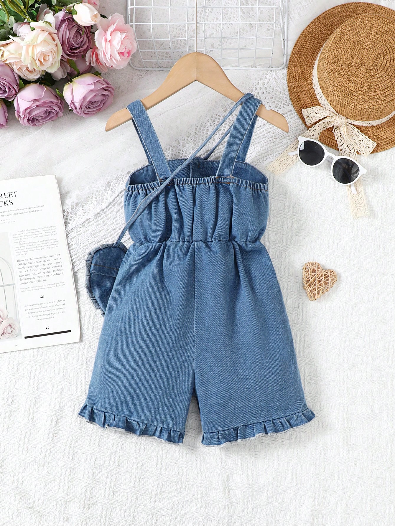 Young Girls Denim Overalls & Jumpsuits