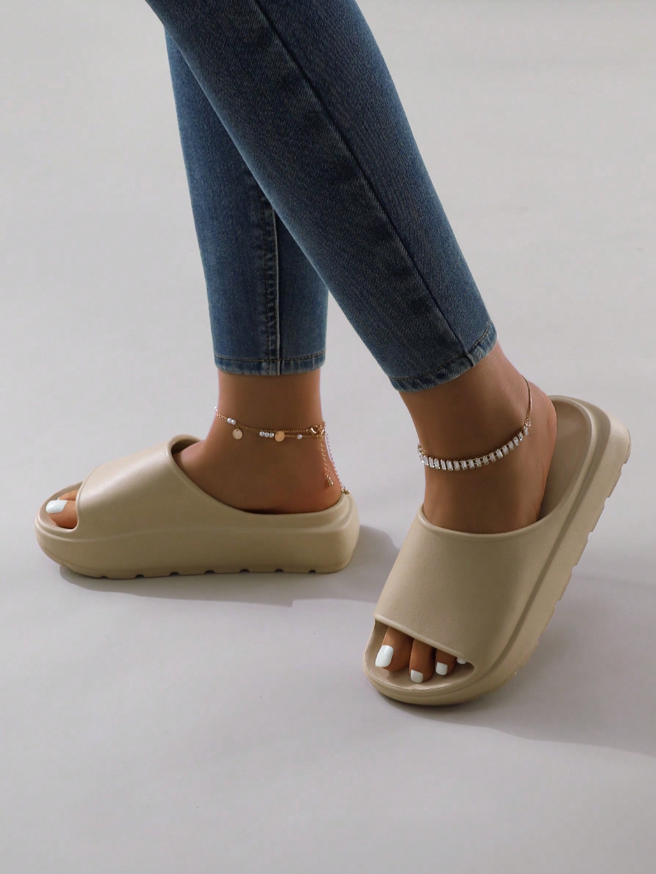 In Khaki Women Slides