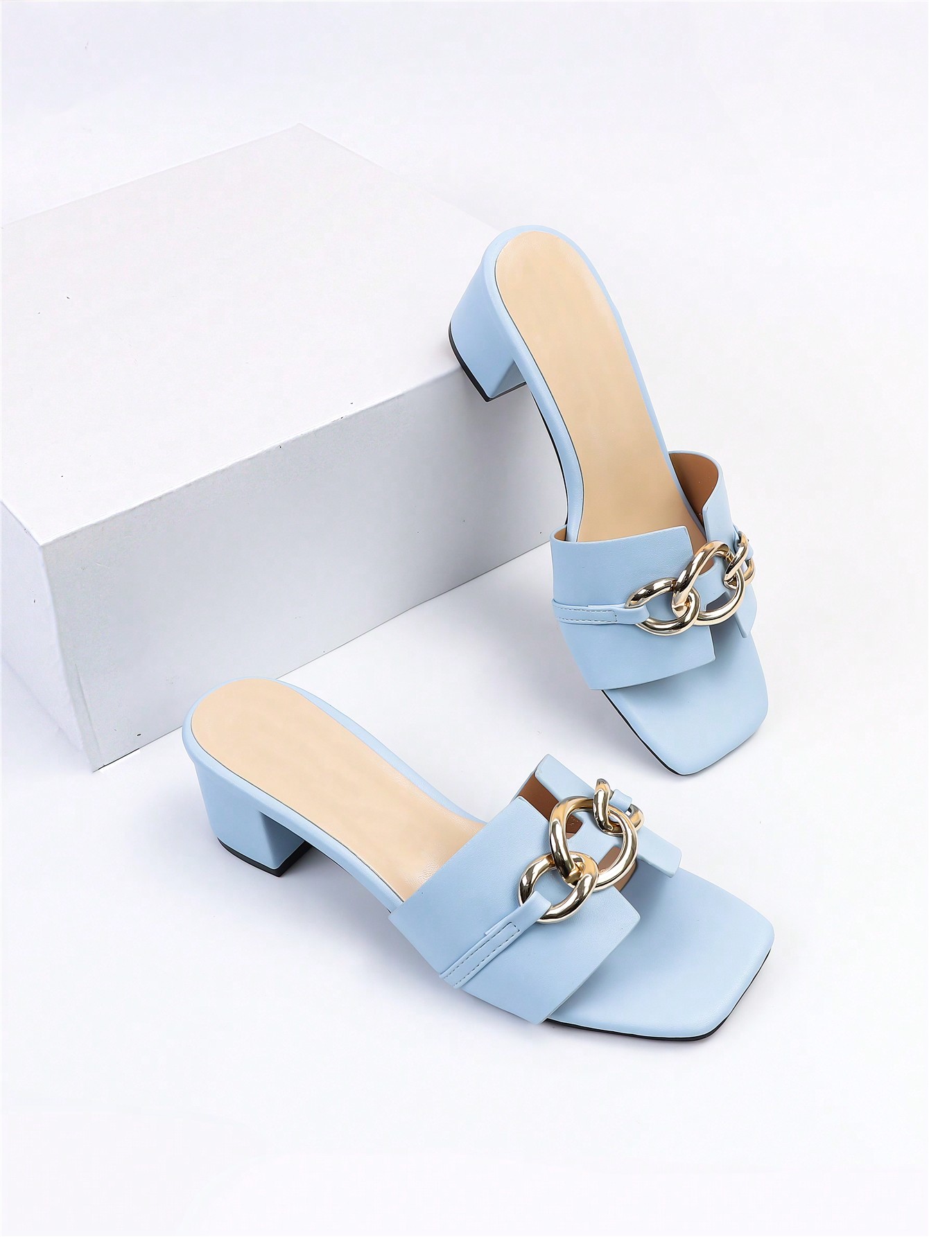 In Blue Women Heeled Sandals