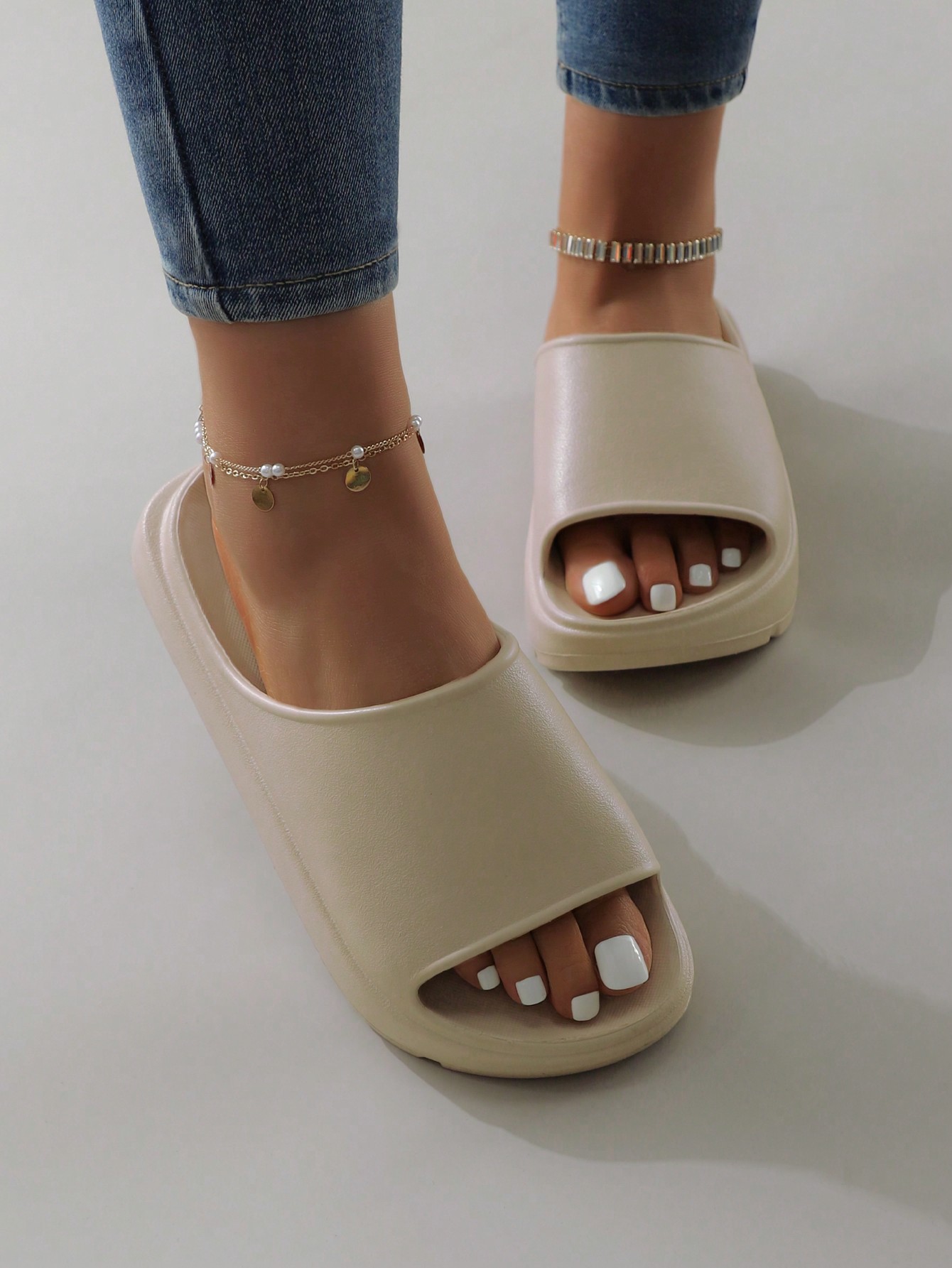 In Khaki Women Slides