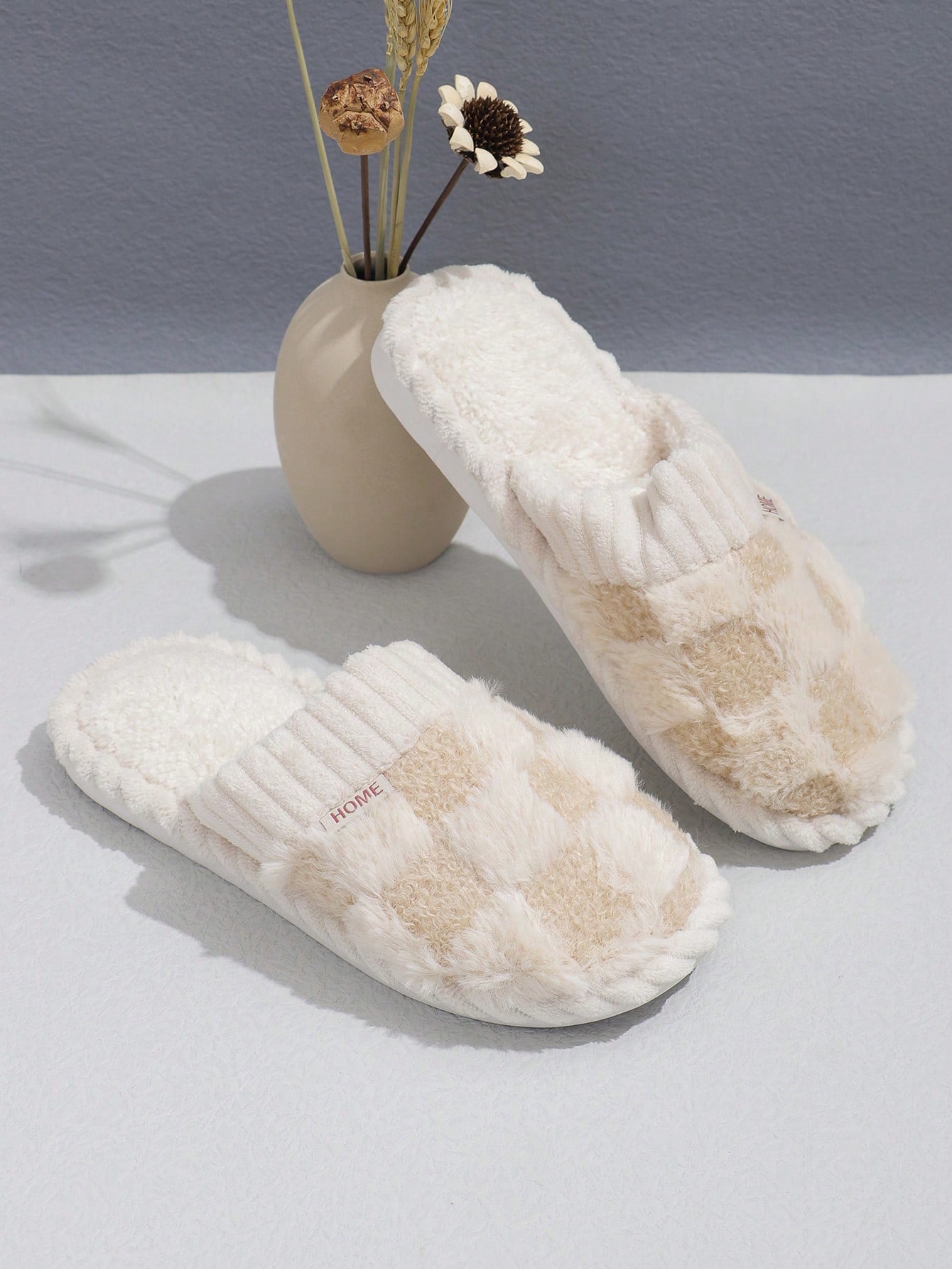 In Beige Women Home Slippers