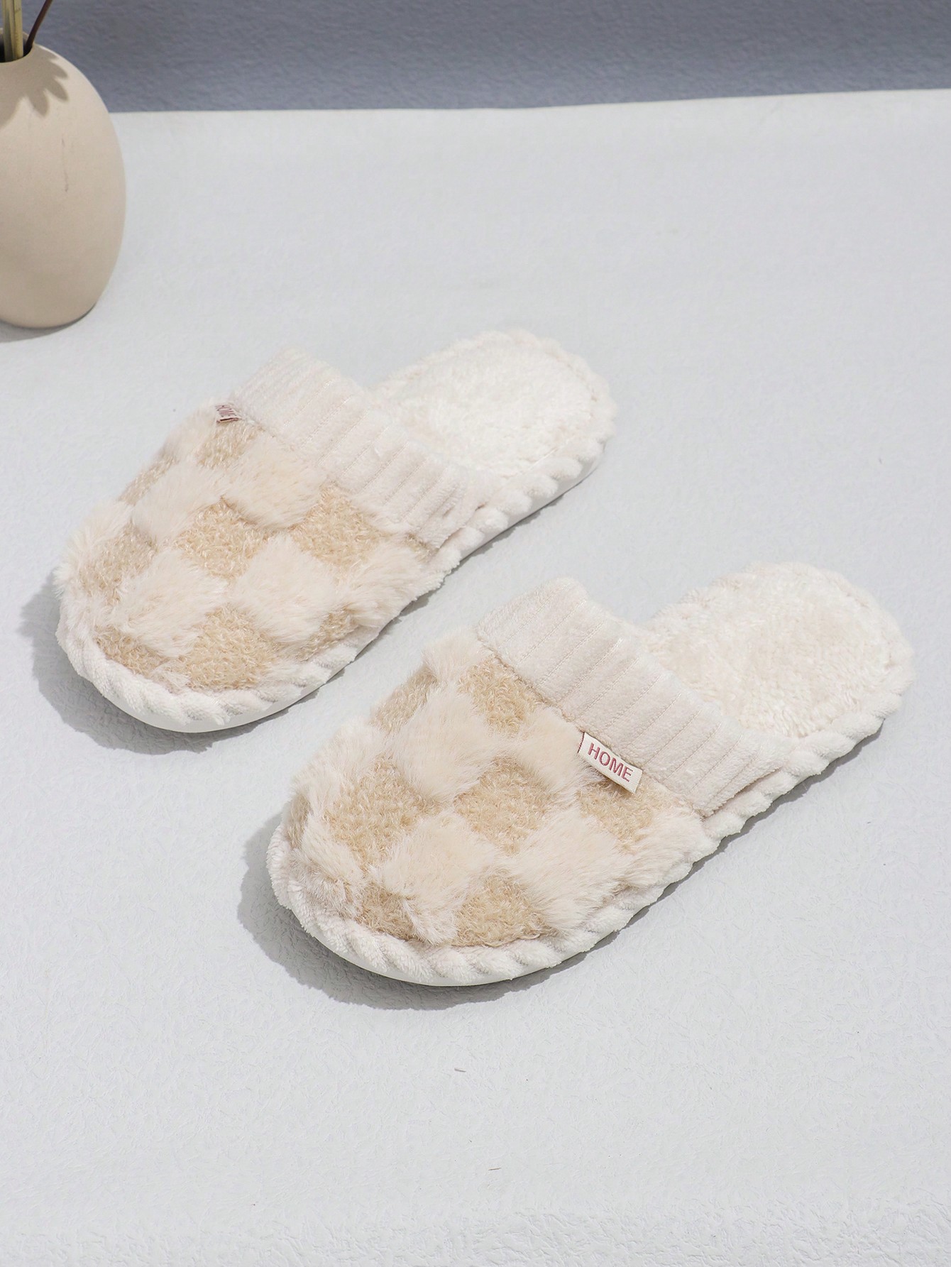 In Beige Women Home Slippers