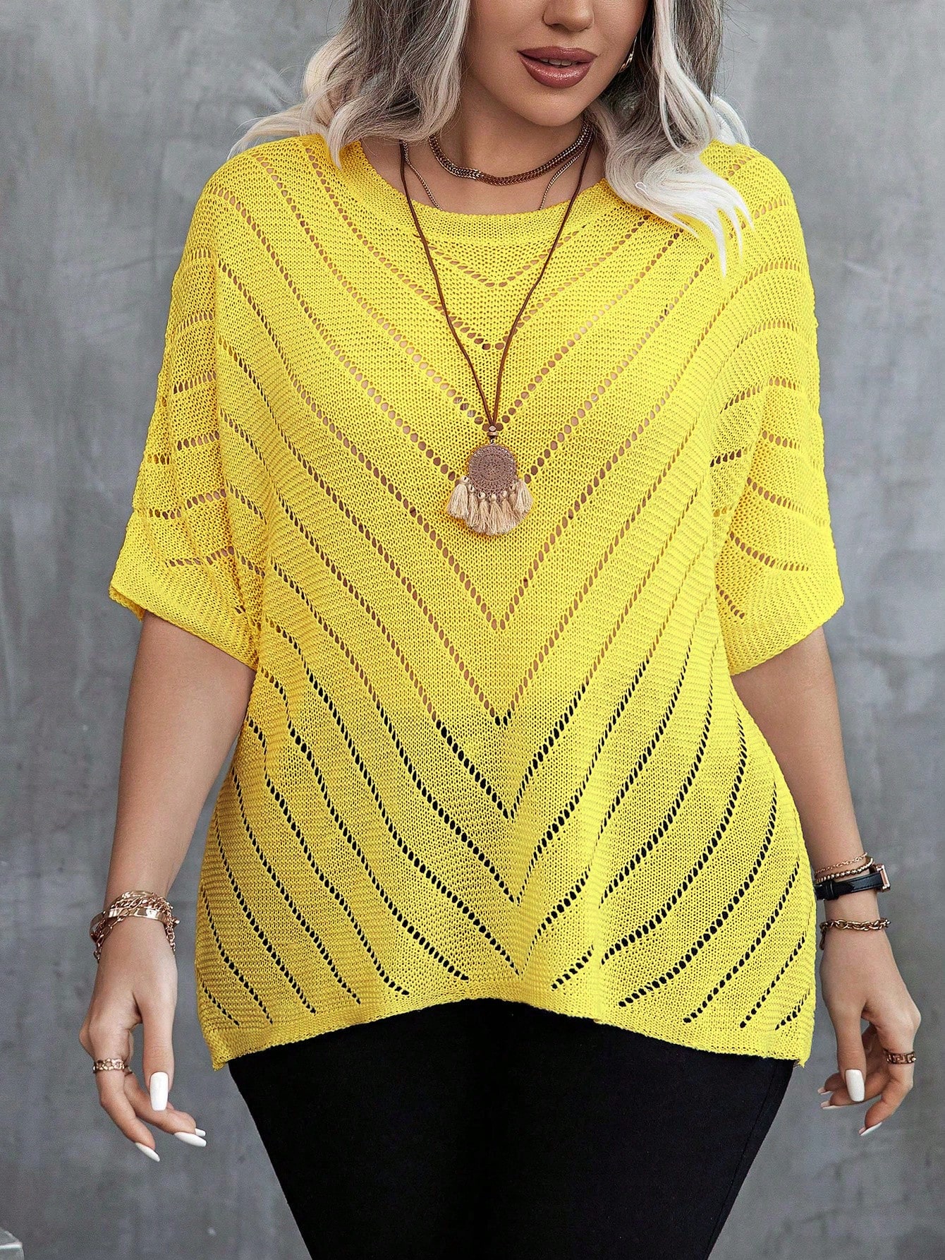 In Casual Plus Size Knit Tops