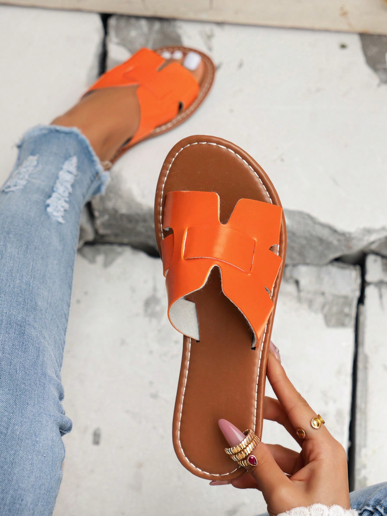 In Orange Women Shoes