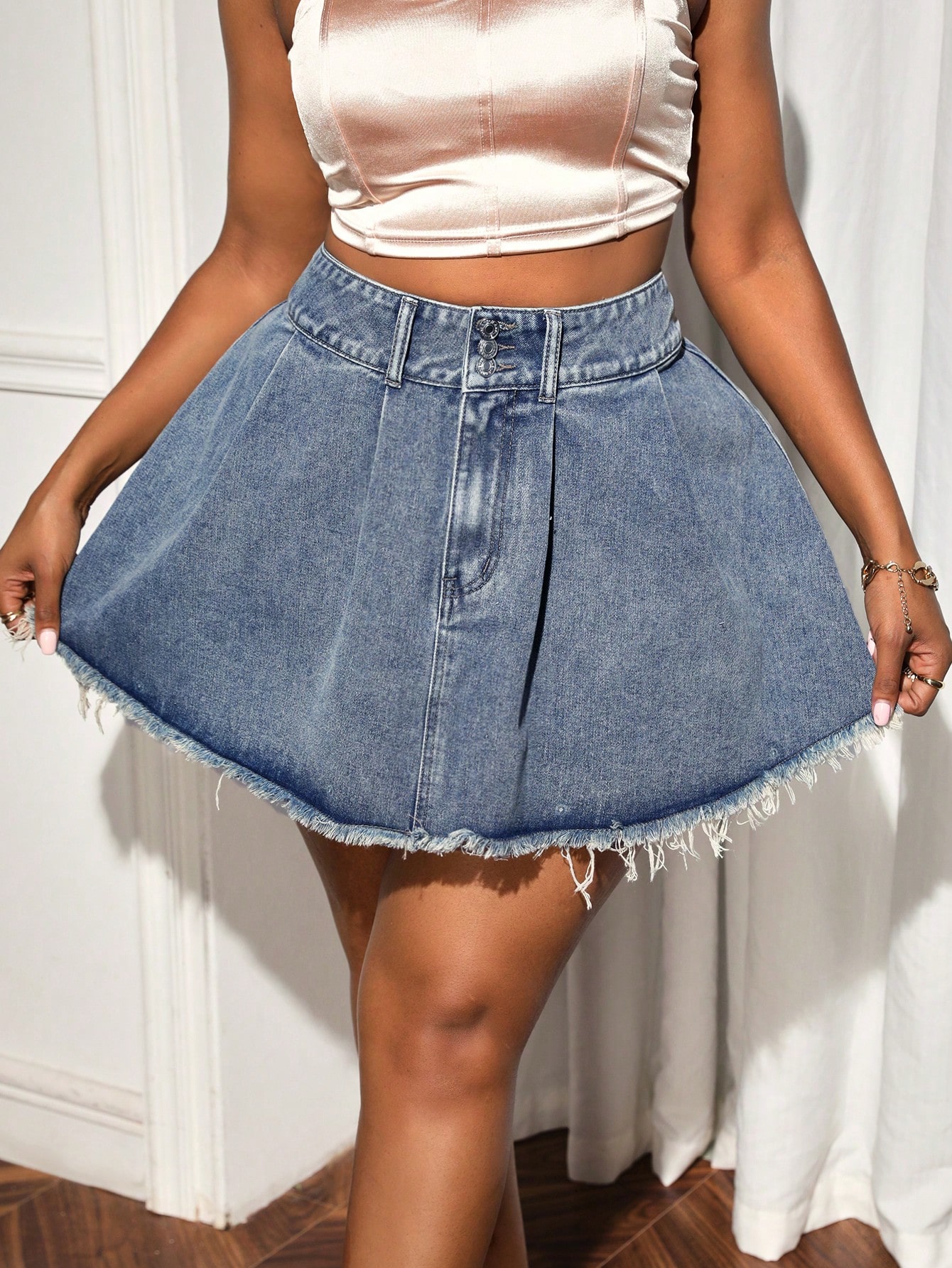 Plus Size Denim Skirts