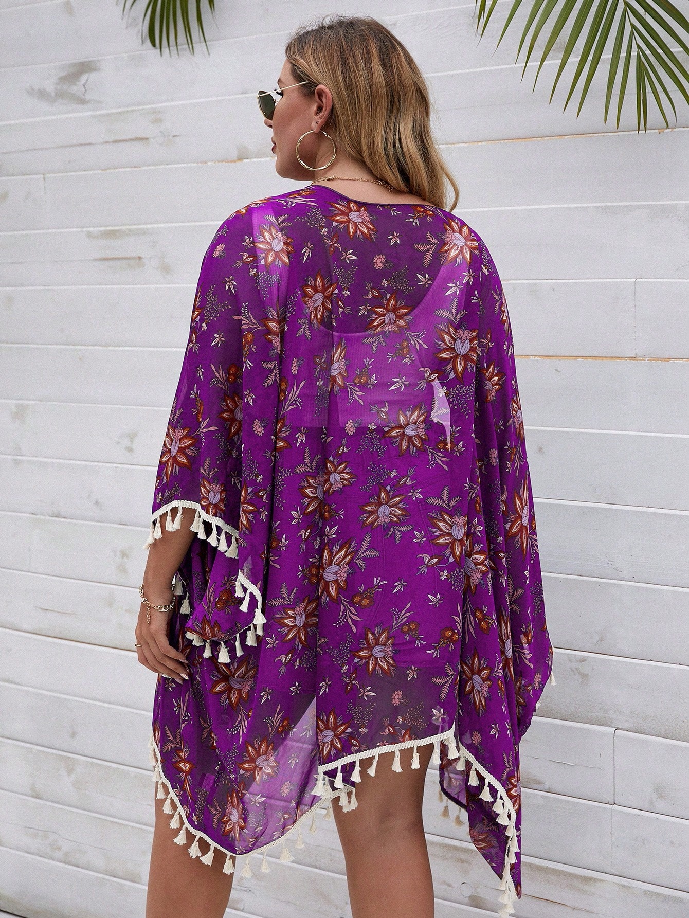 In Long Sleeve Plus Size Kimonos