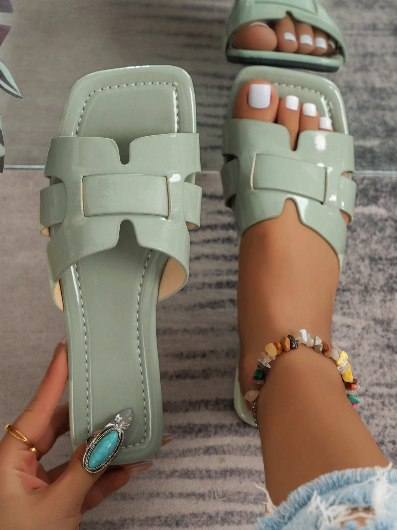 In Mint Green Women Shoes