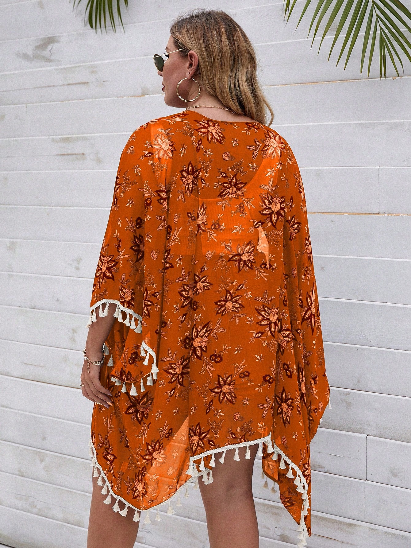 In Long Sleeve Plus Size Kimonos