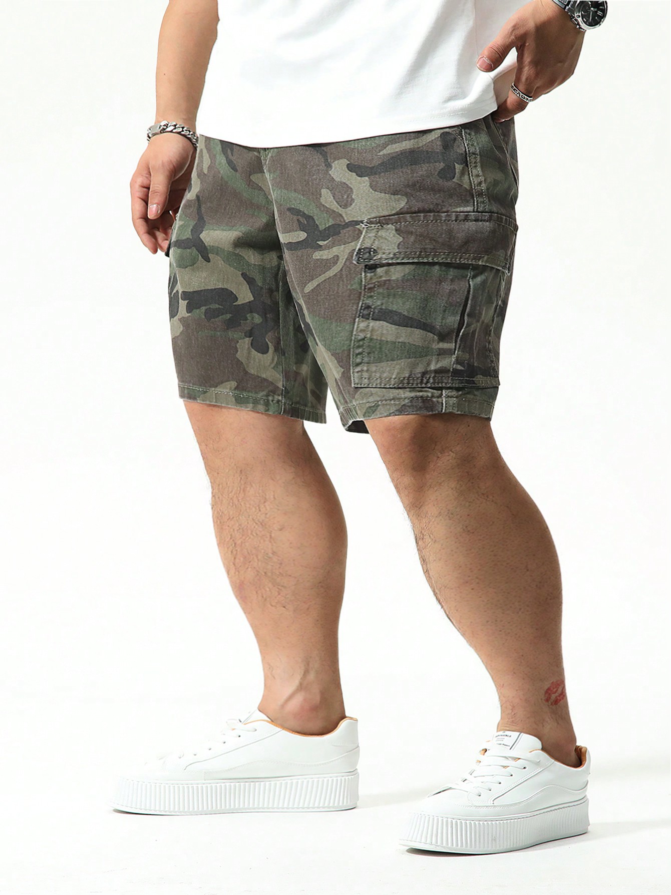 Men Plus Size Denim Shorts