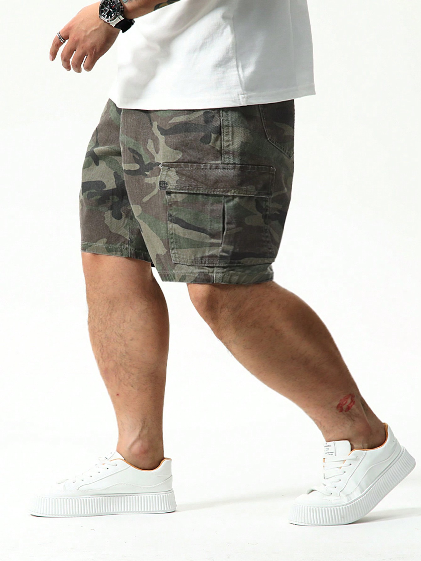 Men Plus Size Denim Shorts