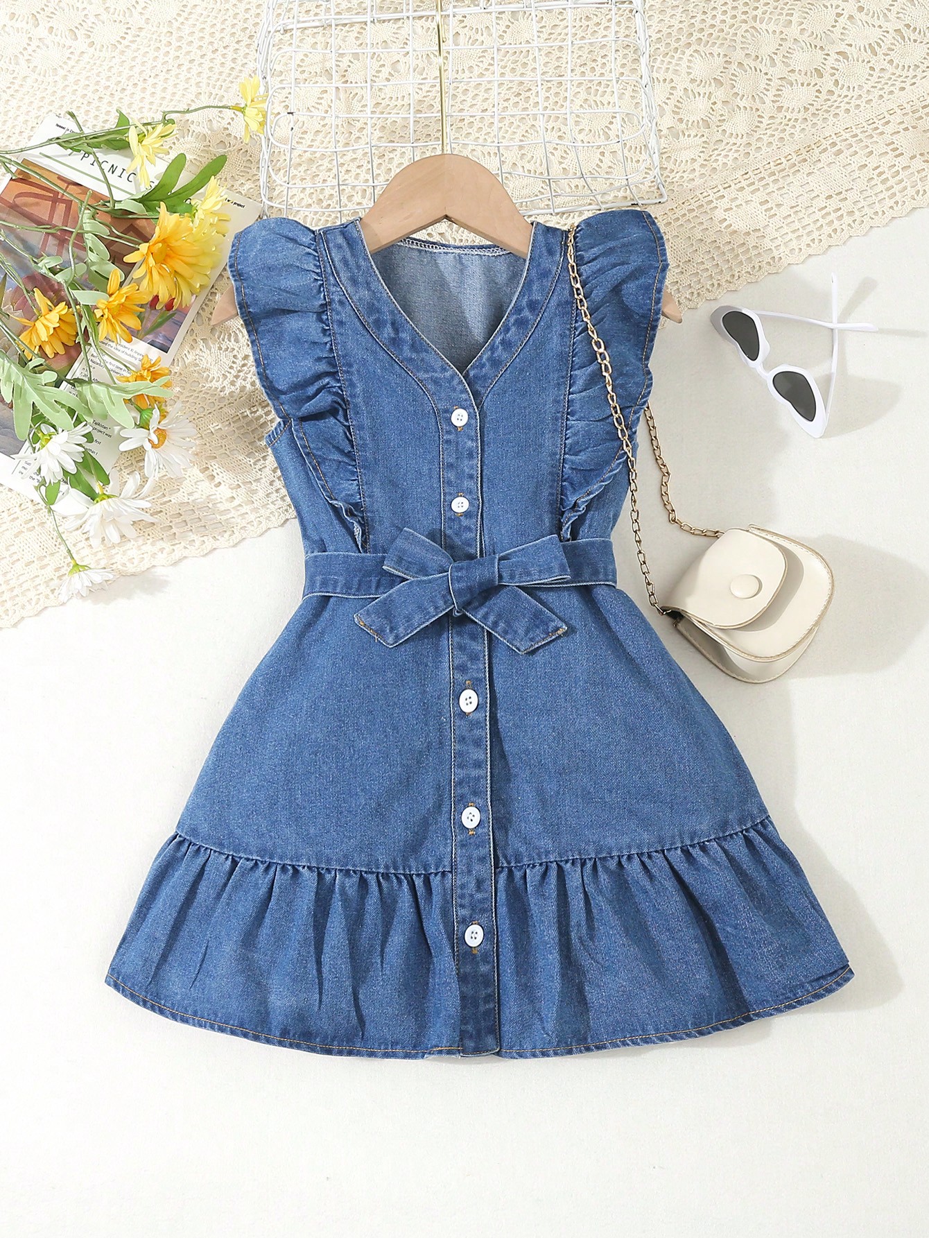 Young Girls Denim Dresses