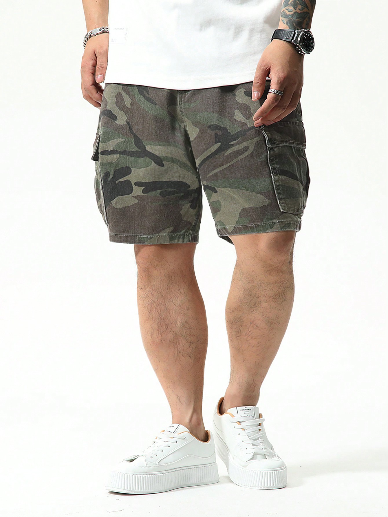 Men Plus Size Denim Shorts