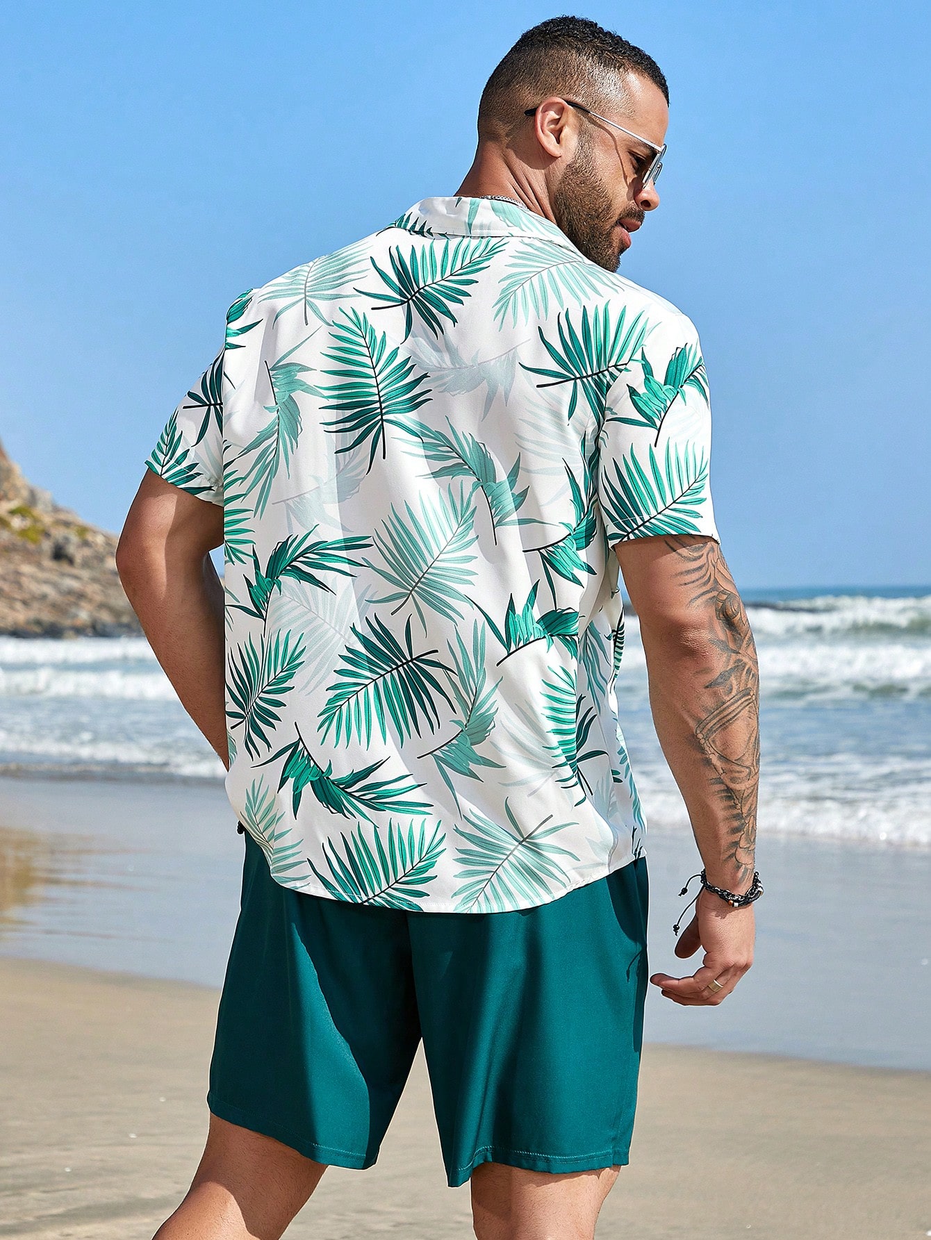 Men Plus Size Shirt Co-ords