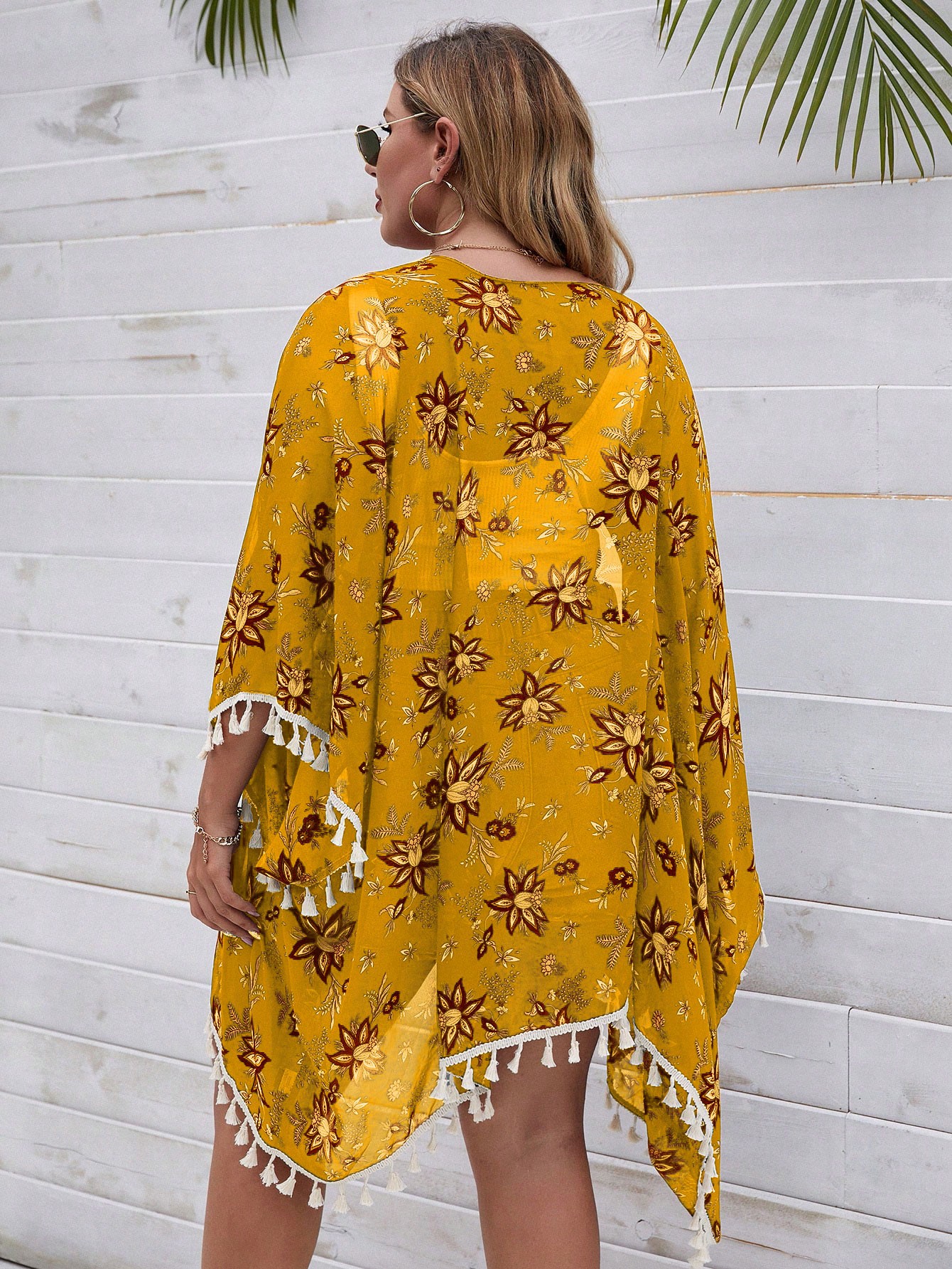 In Long Sleeve Plus Size Kimonos