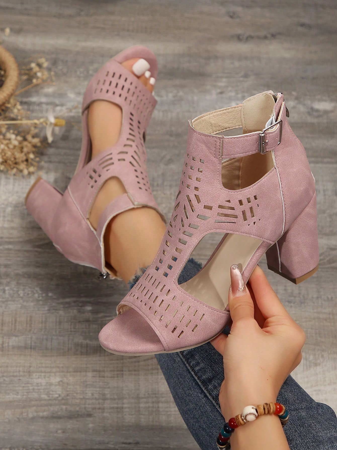 In Pink Women Heeled Sandals