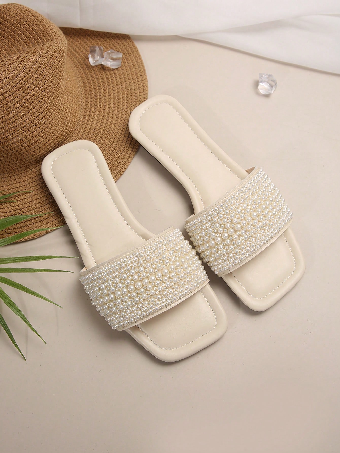 In Beige Women Flat Sandals