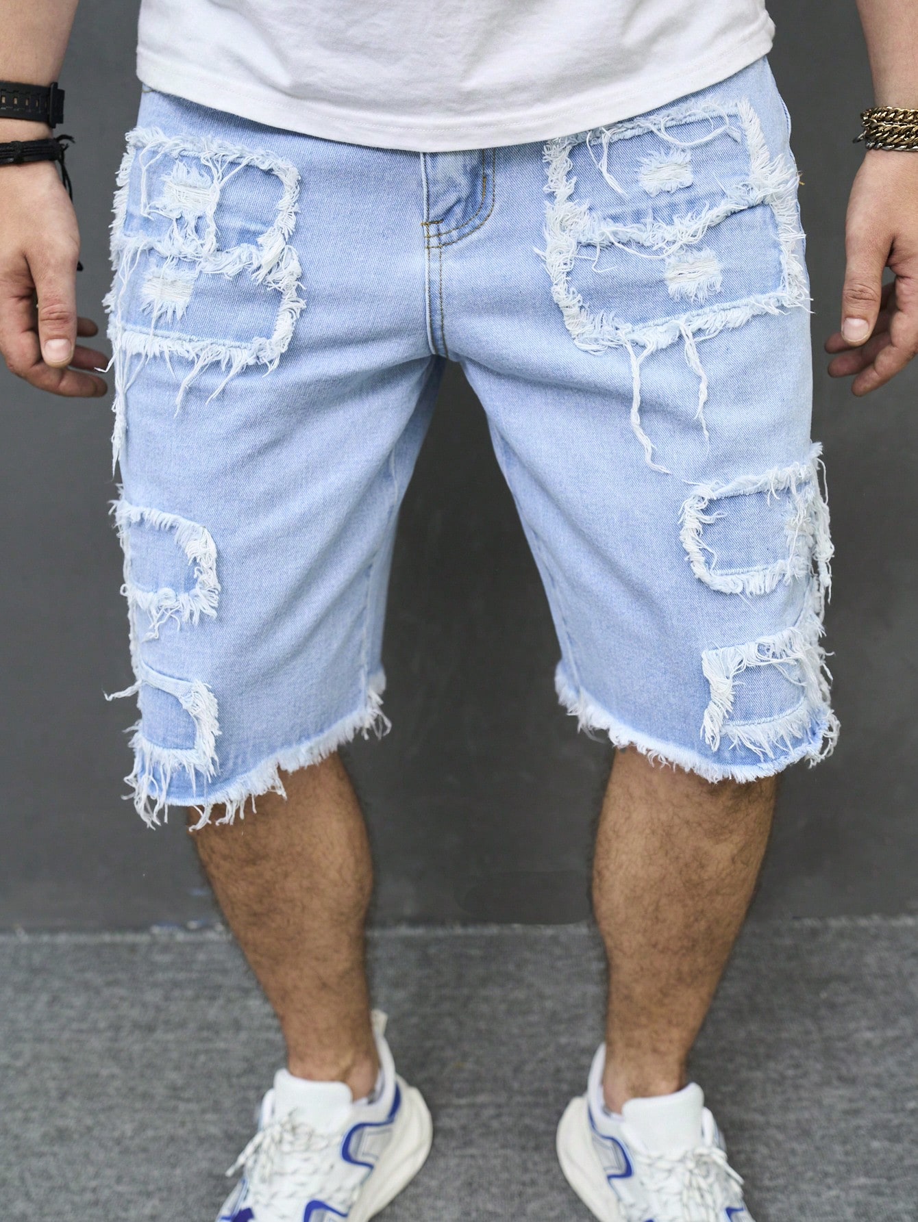 Men Plus Size Denim Shorts