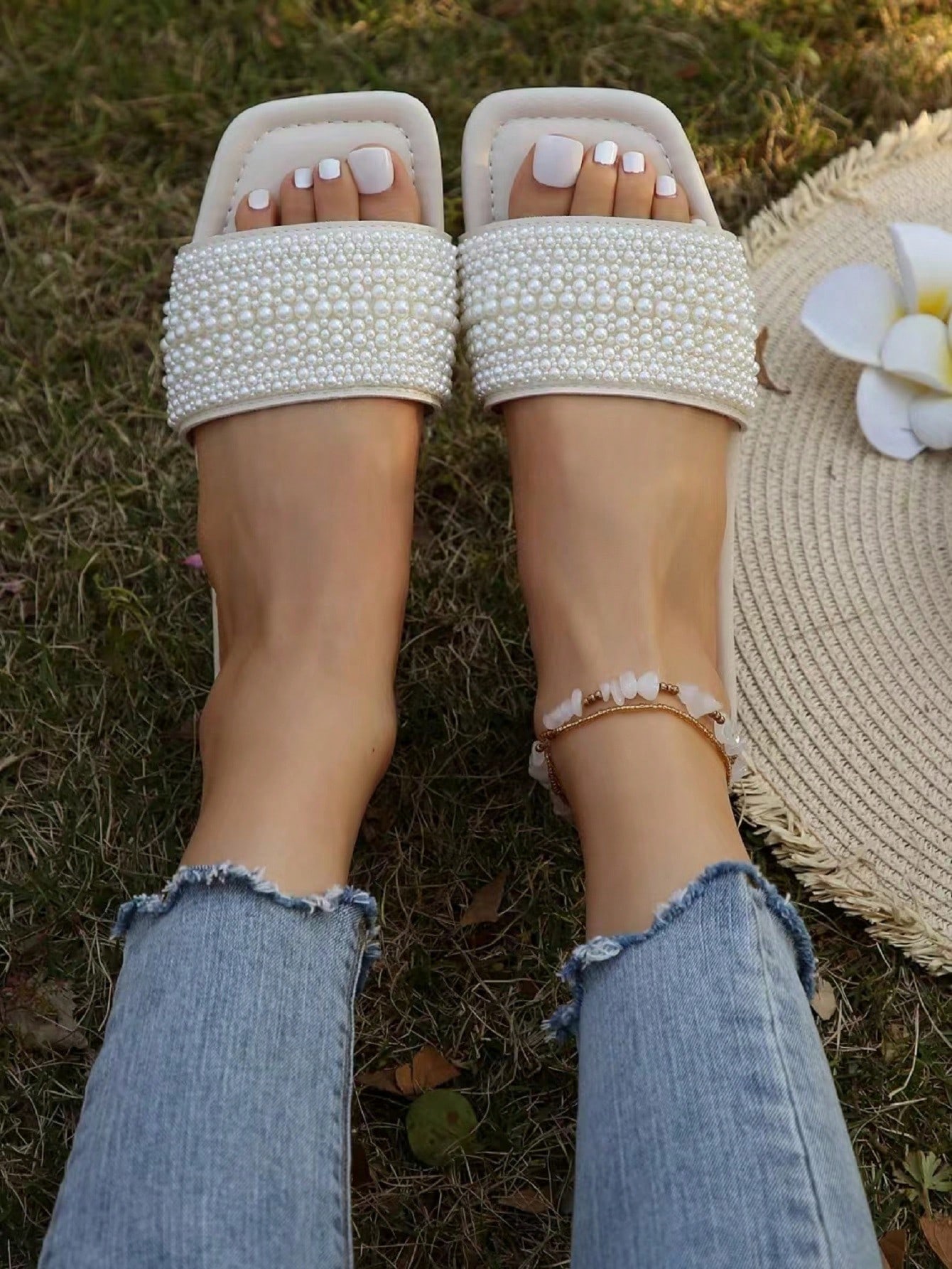 In Beige Women Flat Sandals