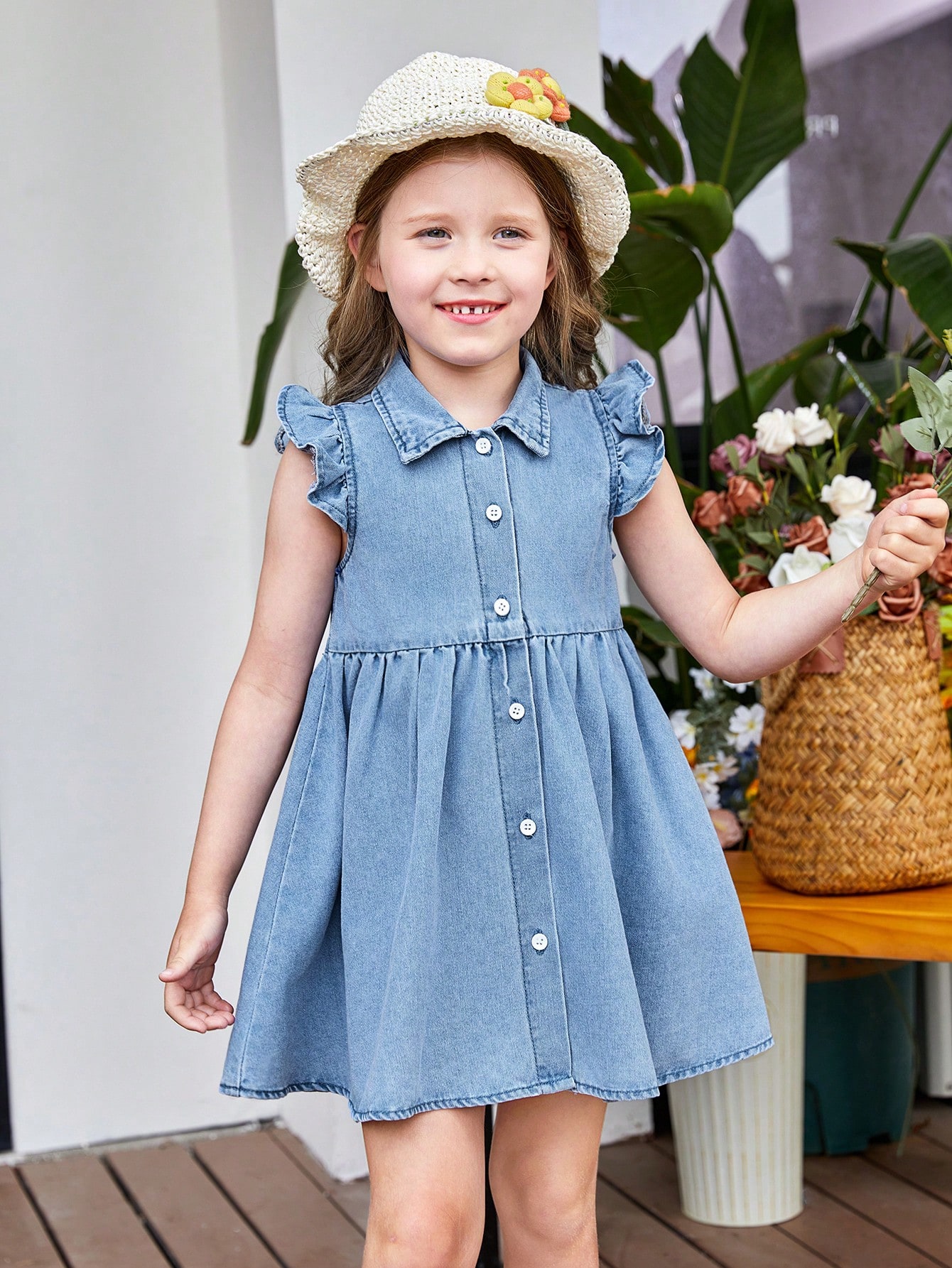 Young Girls Denim Dresses