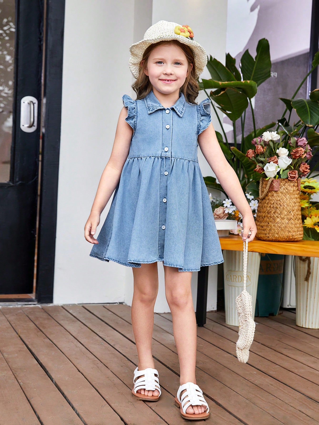 Young Girls Denim Dresses