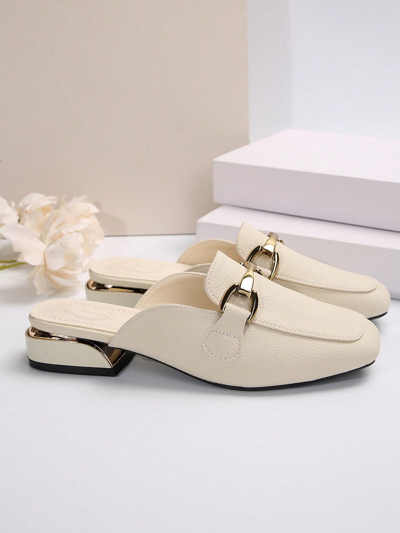 In Beige Women Flats