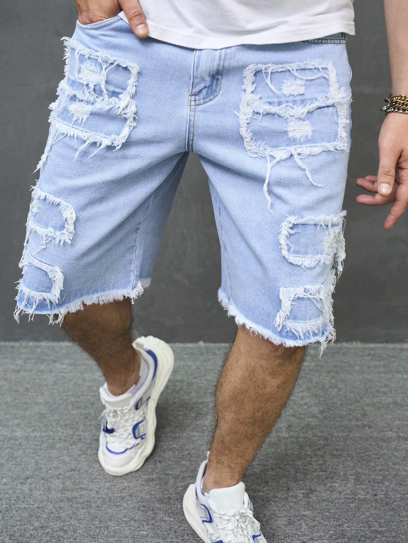 Men Plus Size Denim Shorts