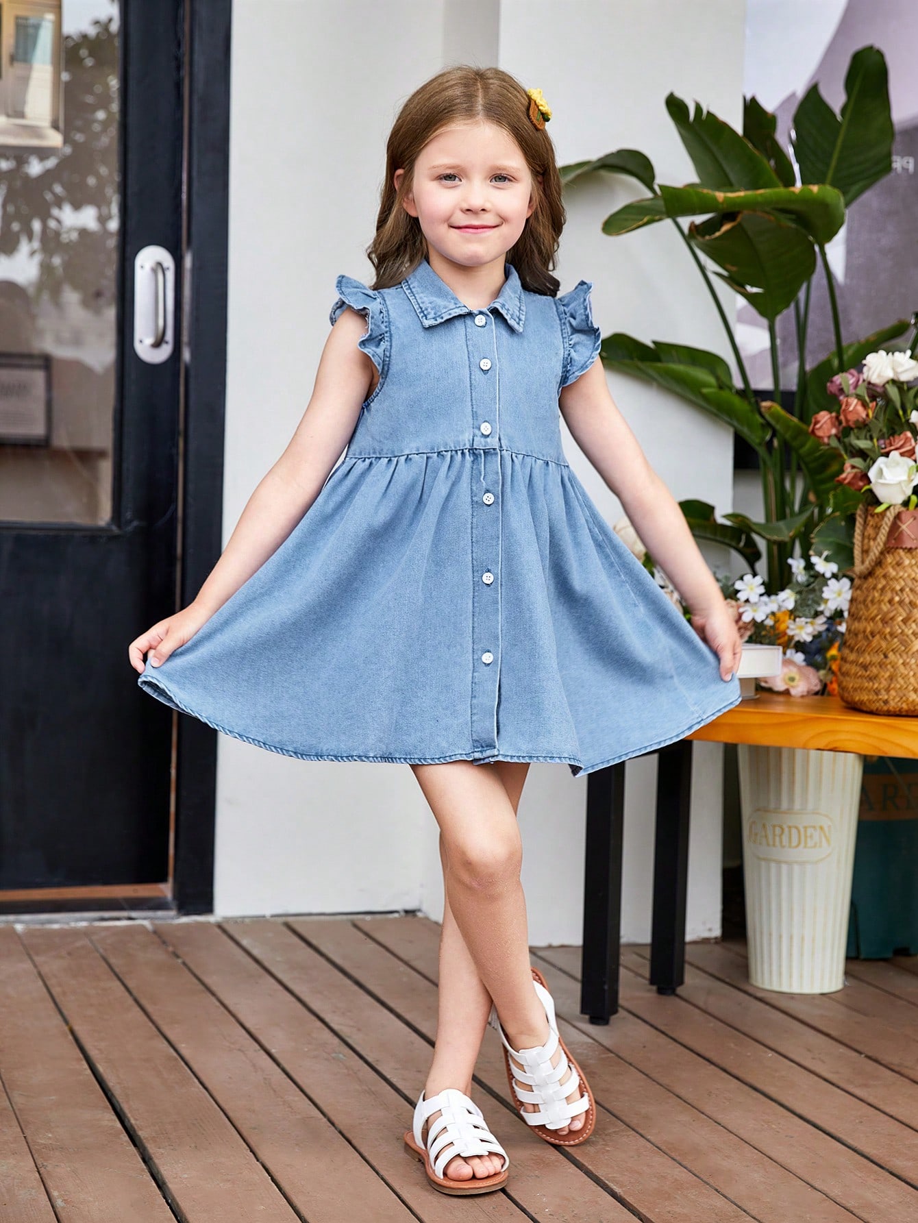 Young Girls Denim Dresses