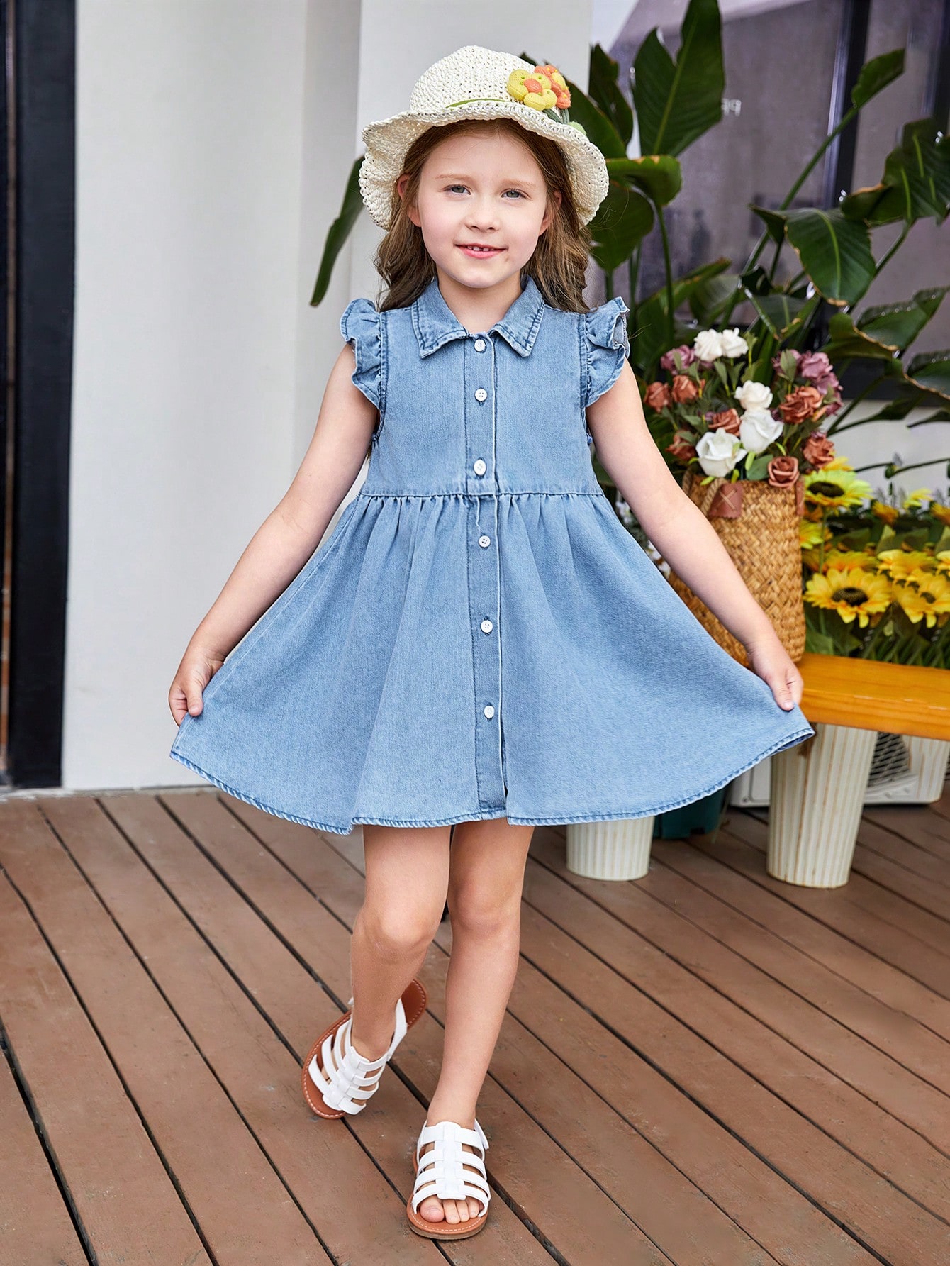 Young Girls Denim Dresses