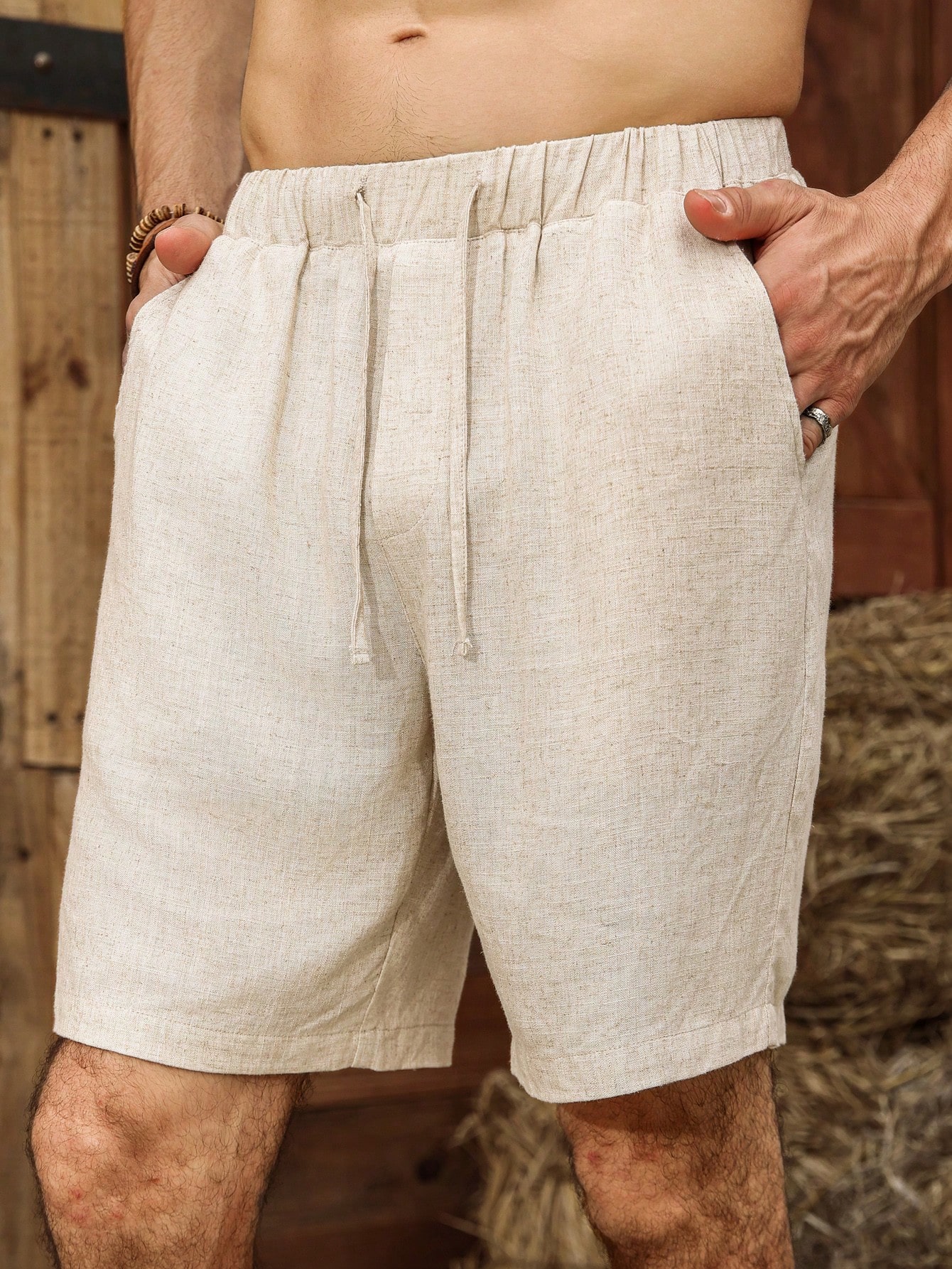 Men Linen Shorts