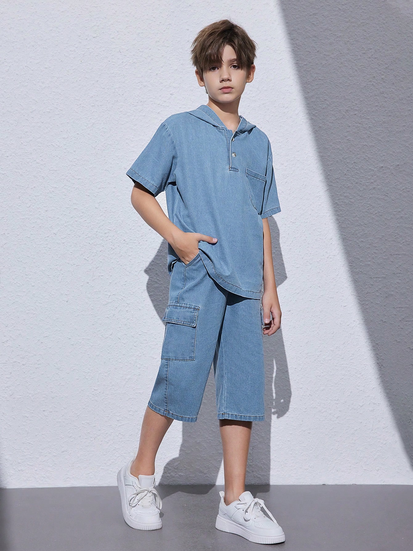 Tween Boys Denim Two-piece Outfits