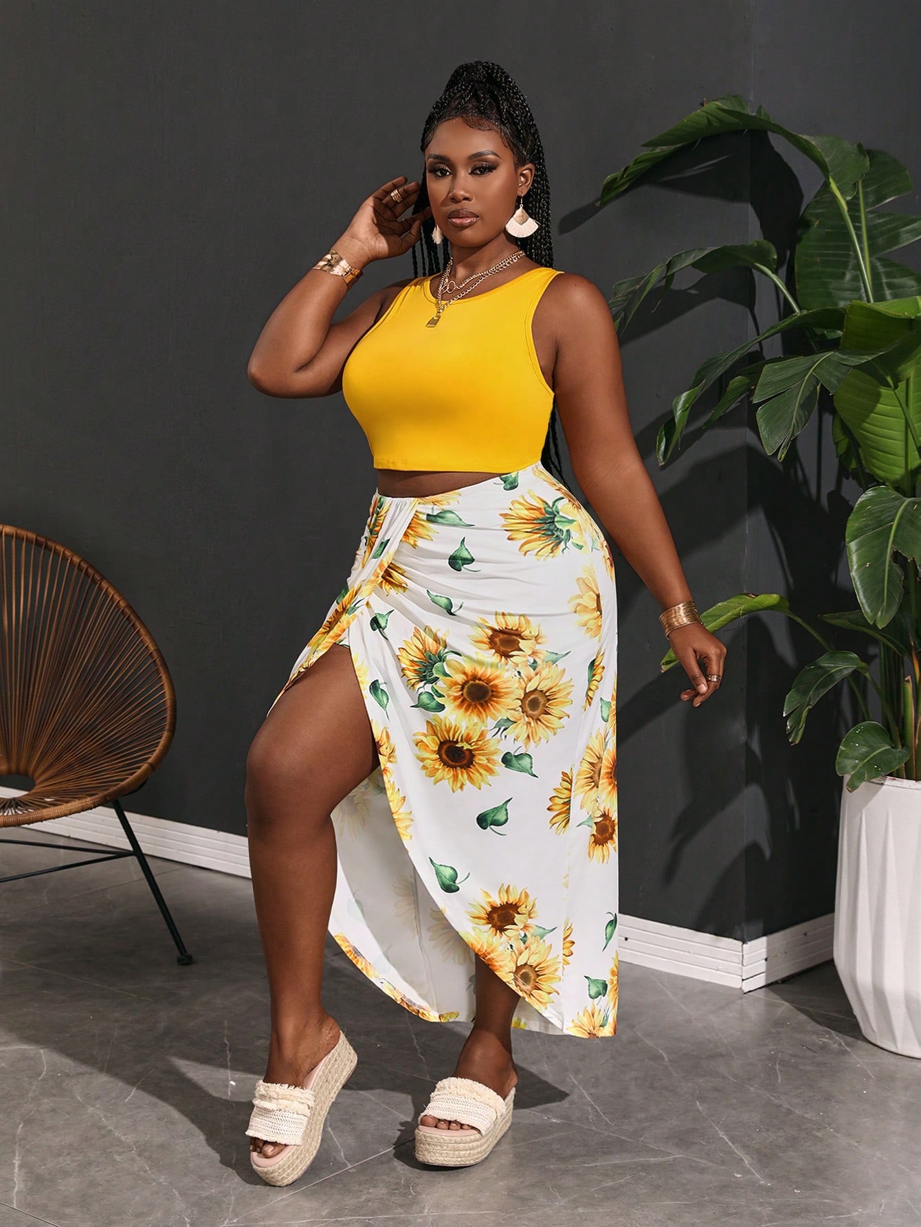 Plus Size Two piece set