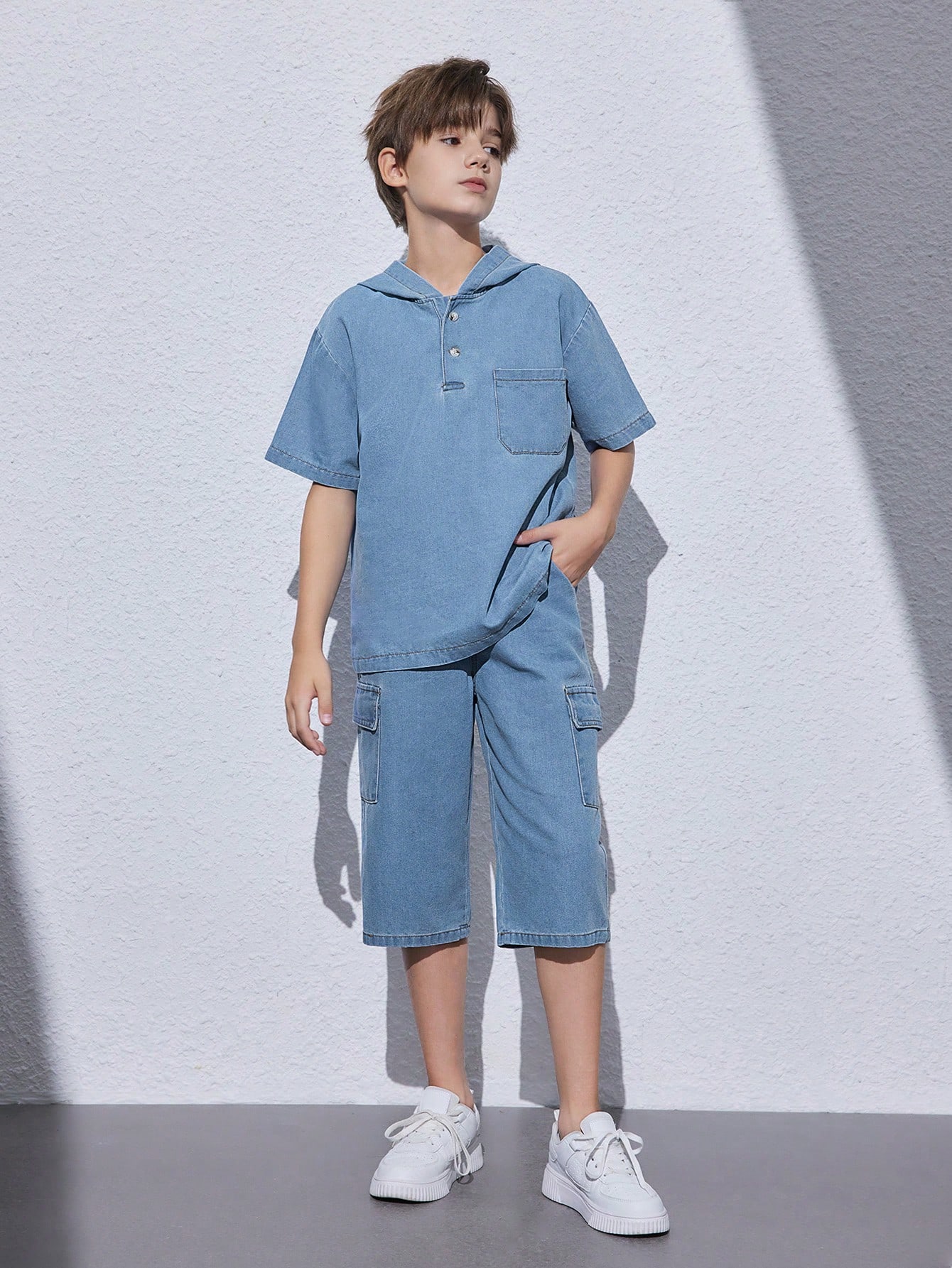 Tween Boys Denim Two-piece Outfits