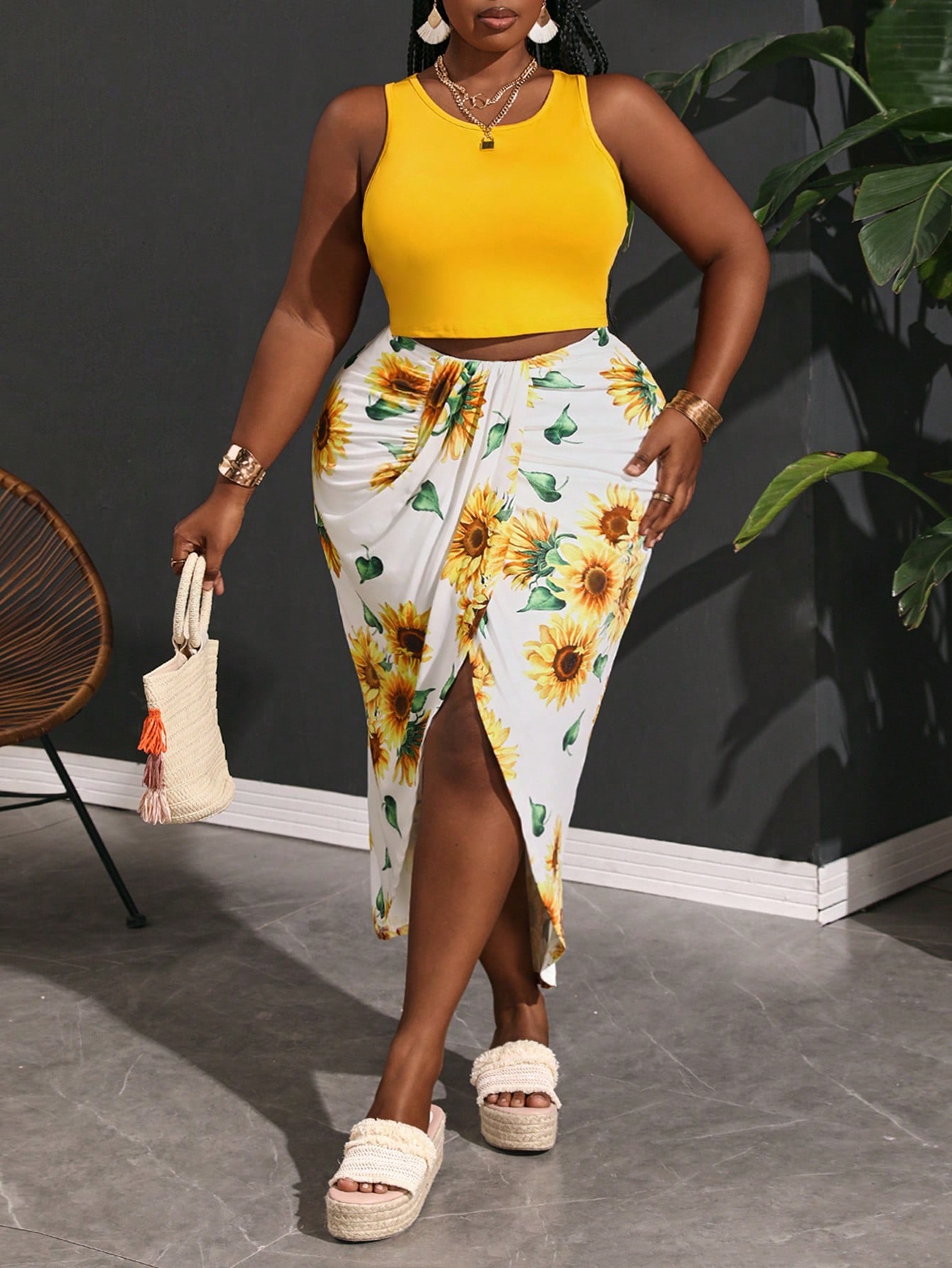 Plus Size Two piece set