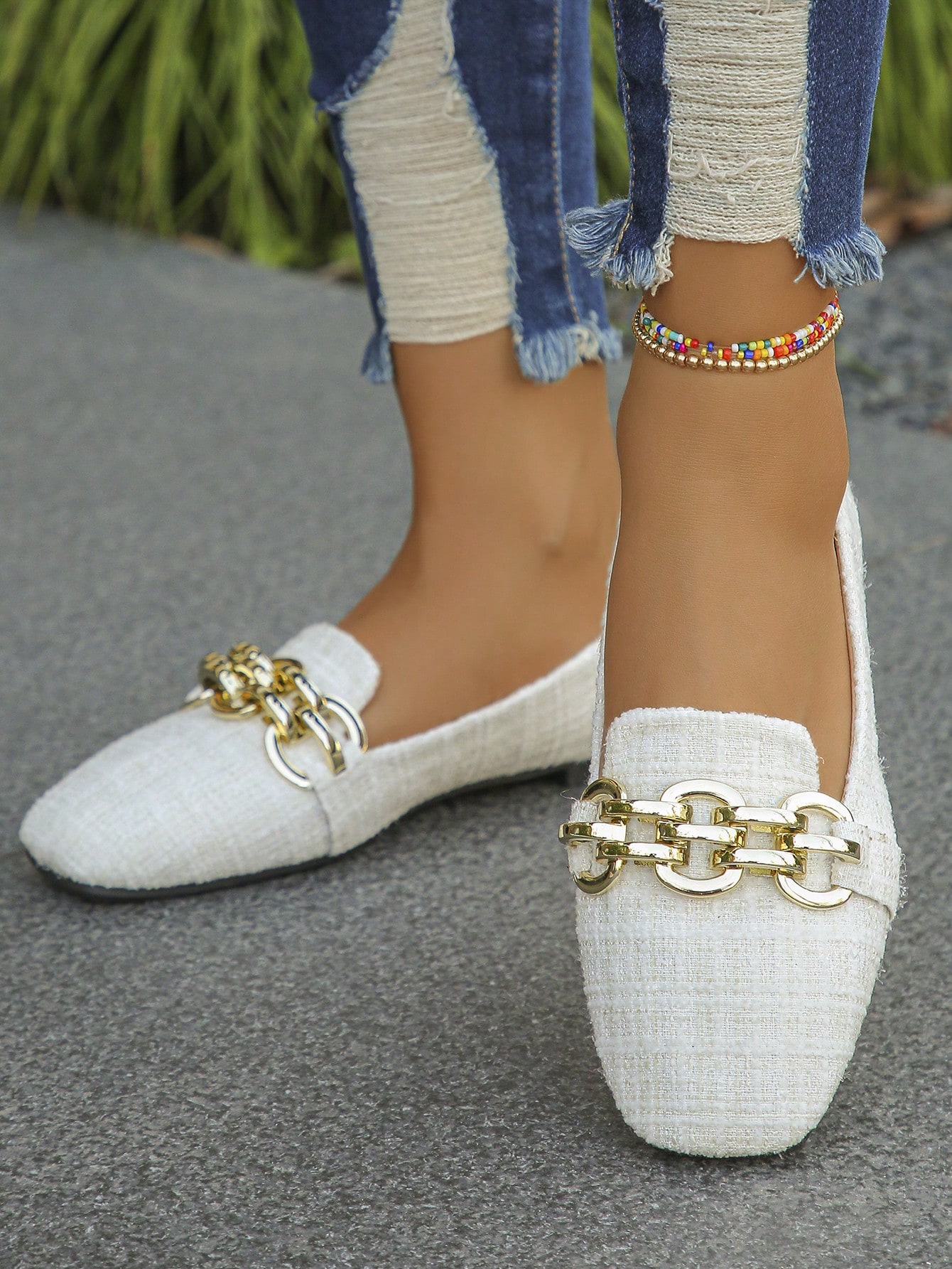 In Beige Women Flats