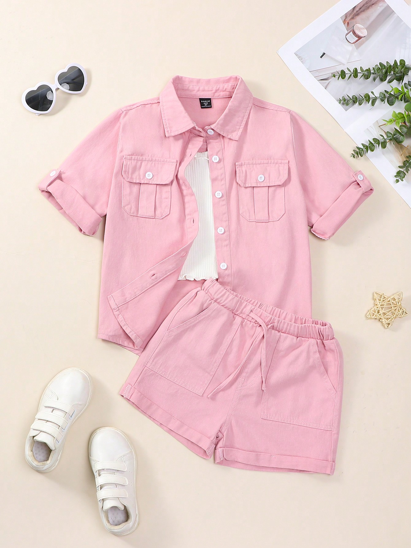 Tween Girls Denim Two-piece Outfits