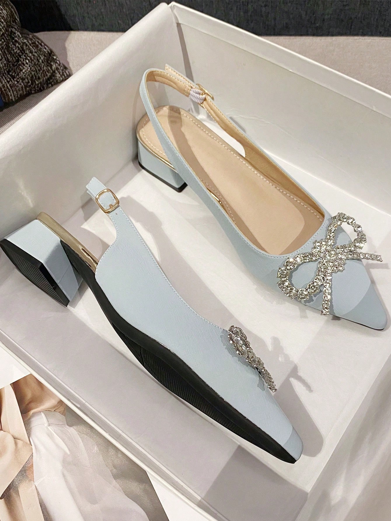 In Baby Blue Women Flats