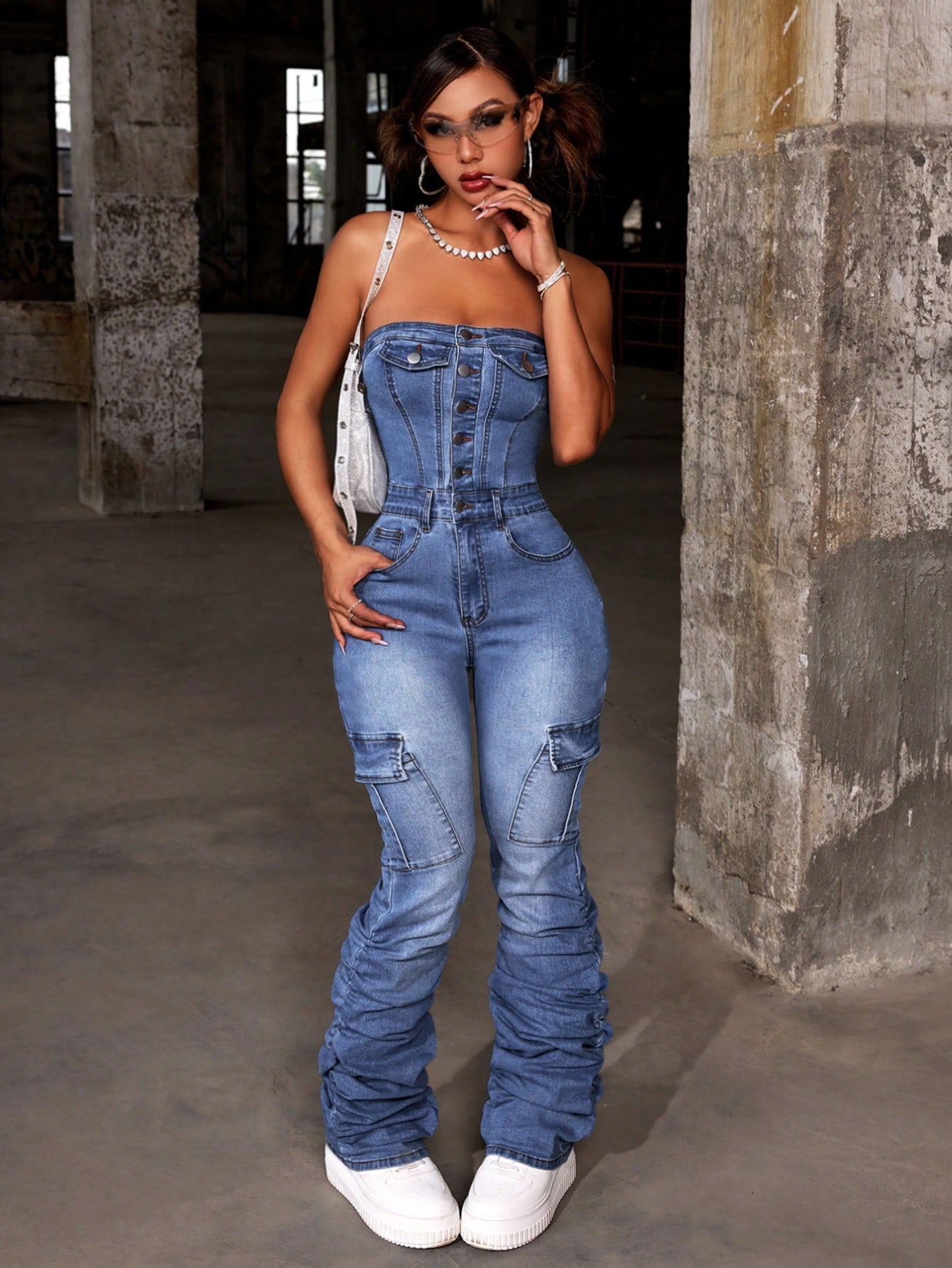 Women Denim Overalls & Jumpsuits