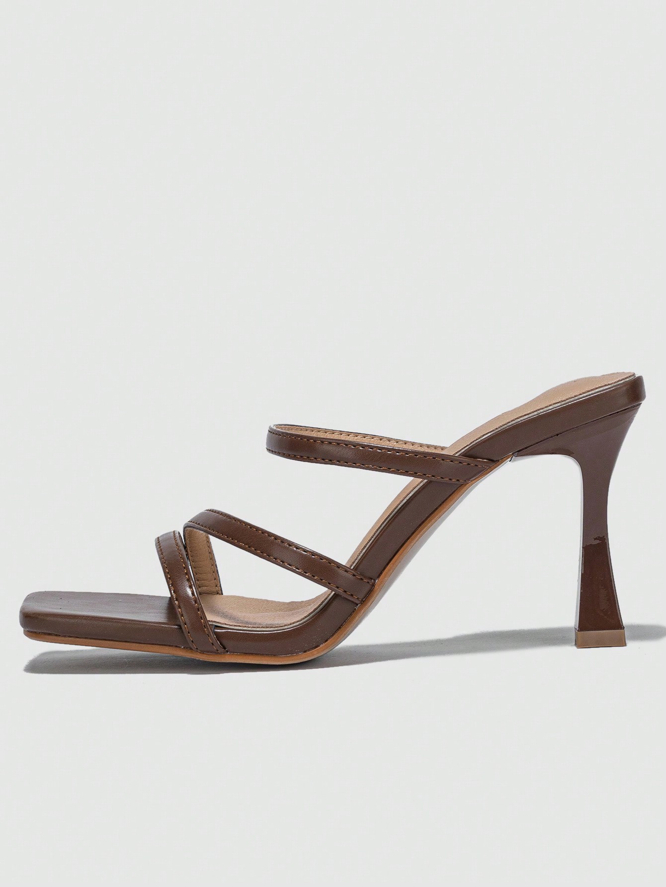 In Coffee Brown Women Heeled Sandals